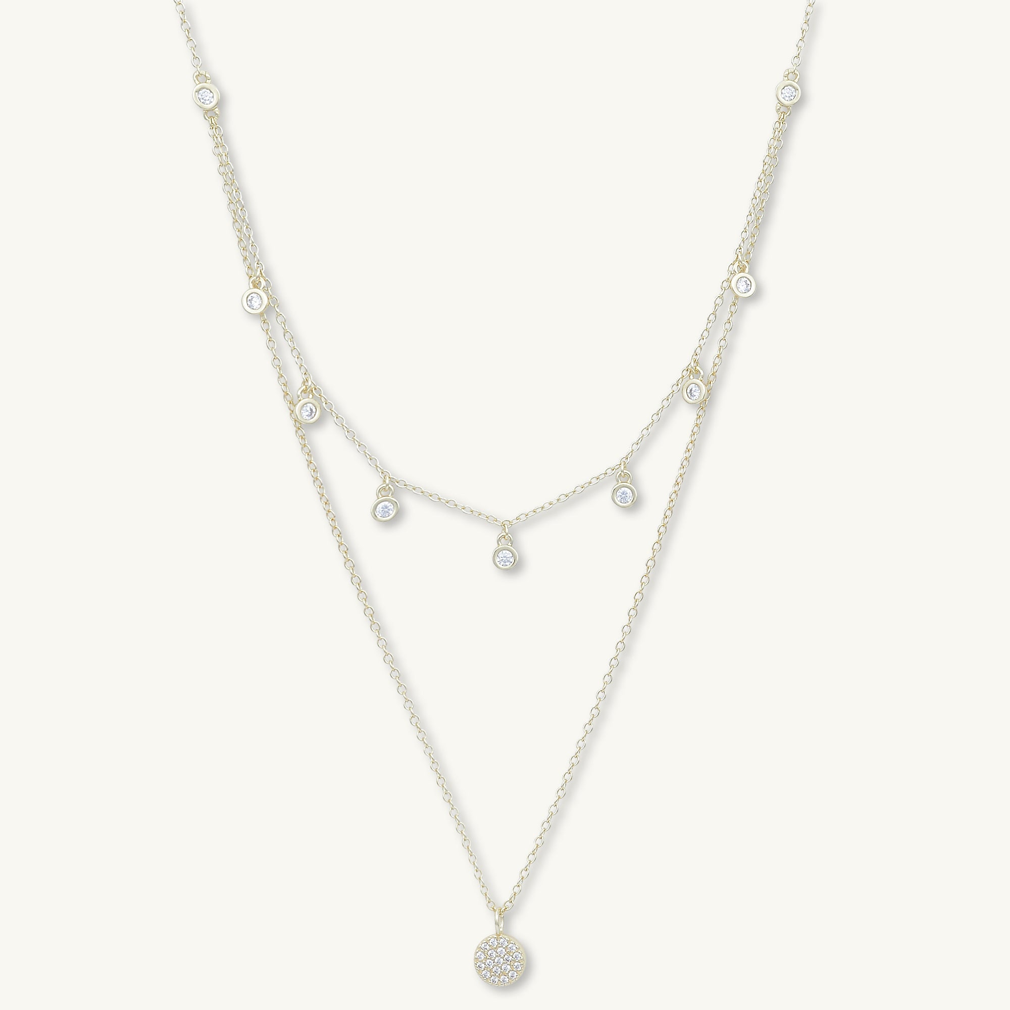 Sapphire Station Layered Necklace - Camile & Stone