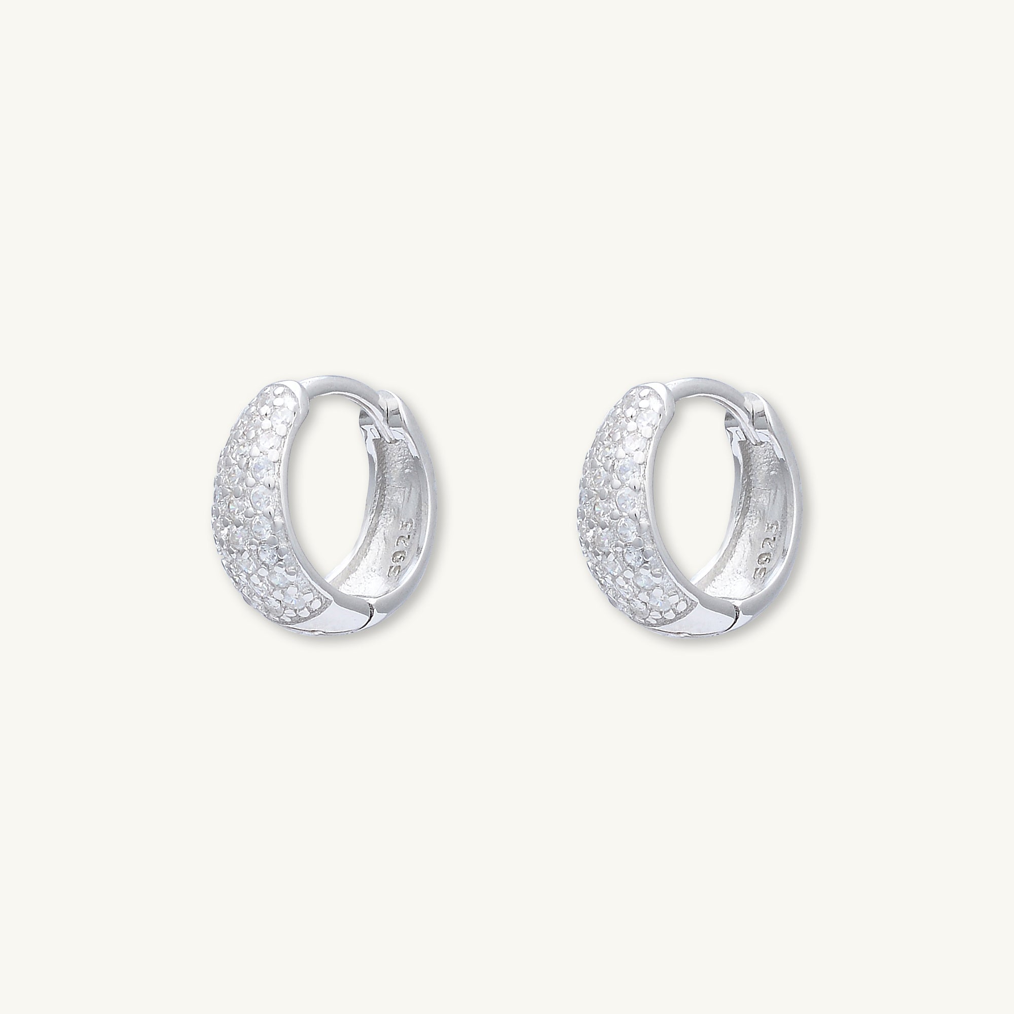 Sapphire Thick Dome Huggie Earrings - Camile & Stone