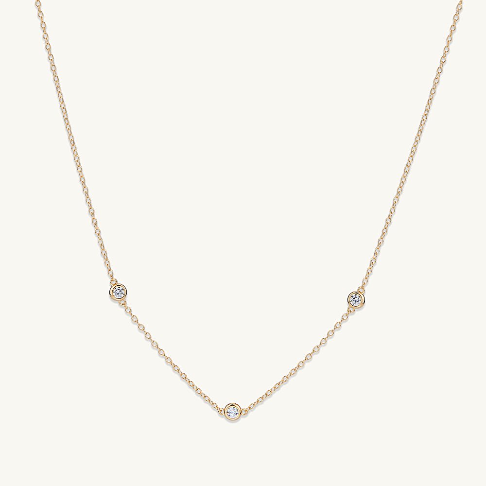 Satellite Sapphire Station Chain Necklace - Camile & Stone