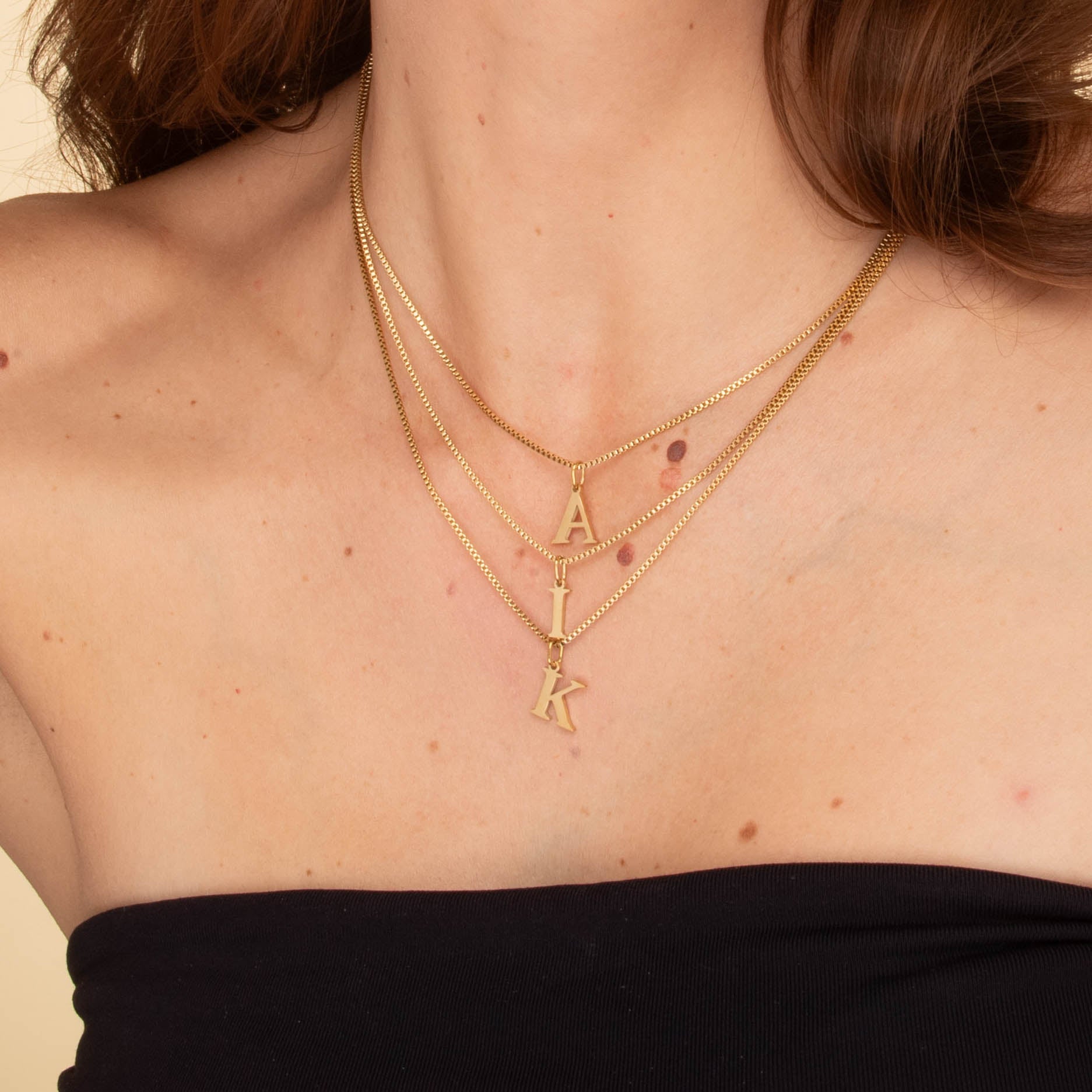 Script Initial Letter Chain Necklace - Camile & Stone