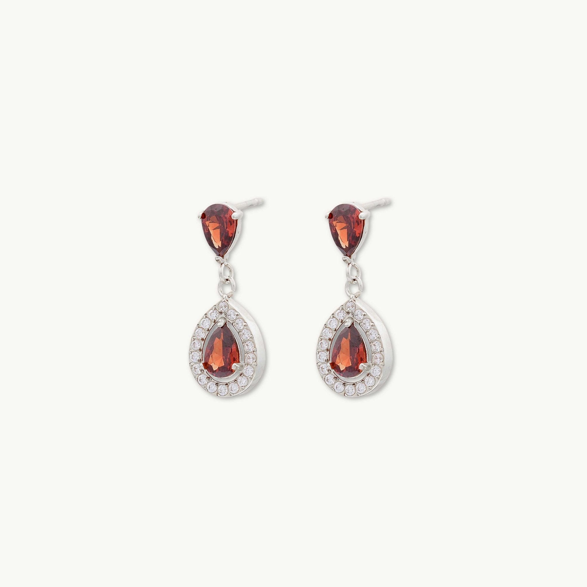 Sienna Ruby Teardrop Earrings - Camile & Stone