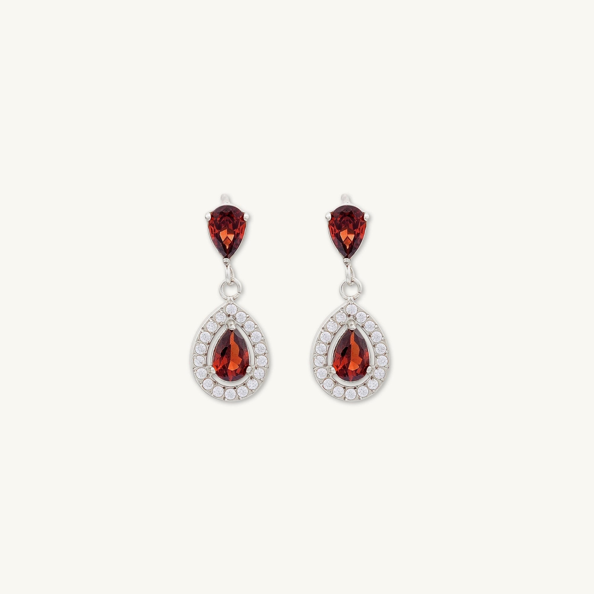 Sienna Ruby Teardrop Earrings - Camile & Stone