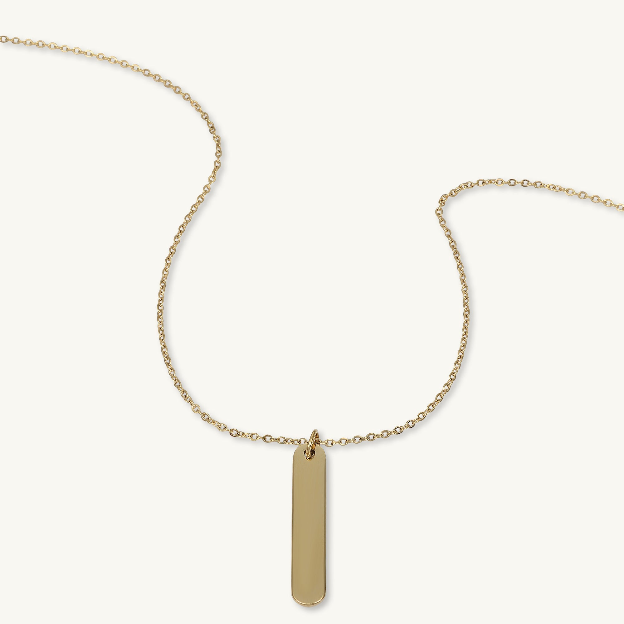 Slim Dog Tag Engraved Personalised Necklace - Camile & Stone