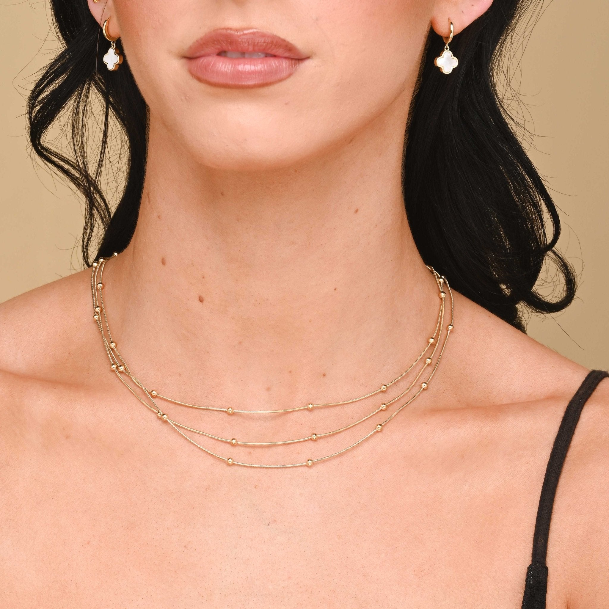 Snake Satellite Triple Layering Necklace - Camile & Stone
