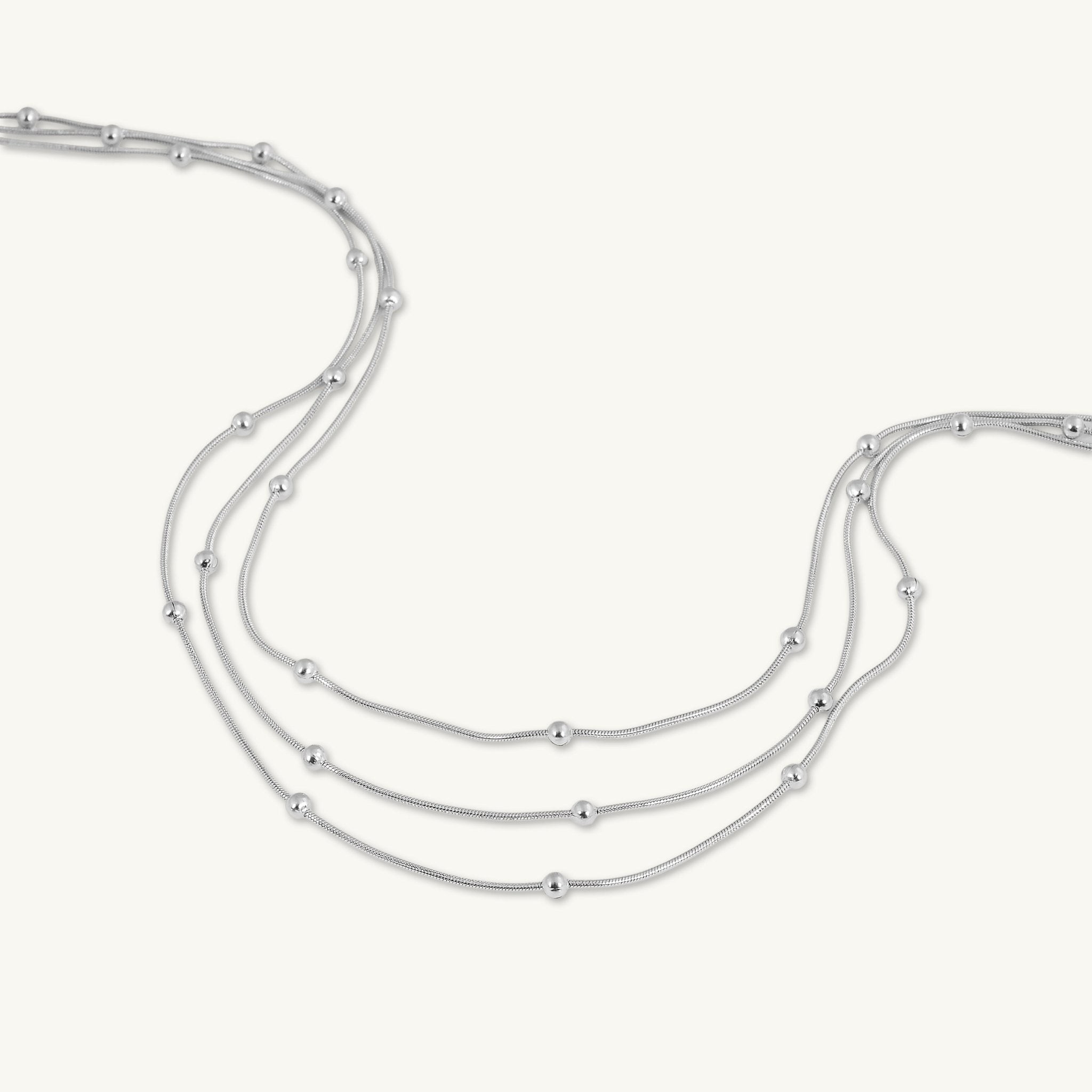 Snake Satellite Triple Layering Necklace - Camile & Stone