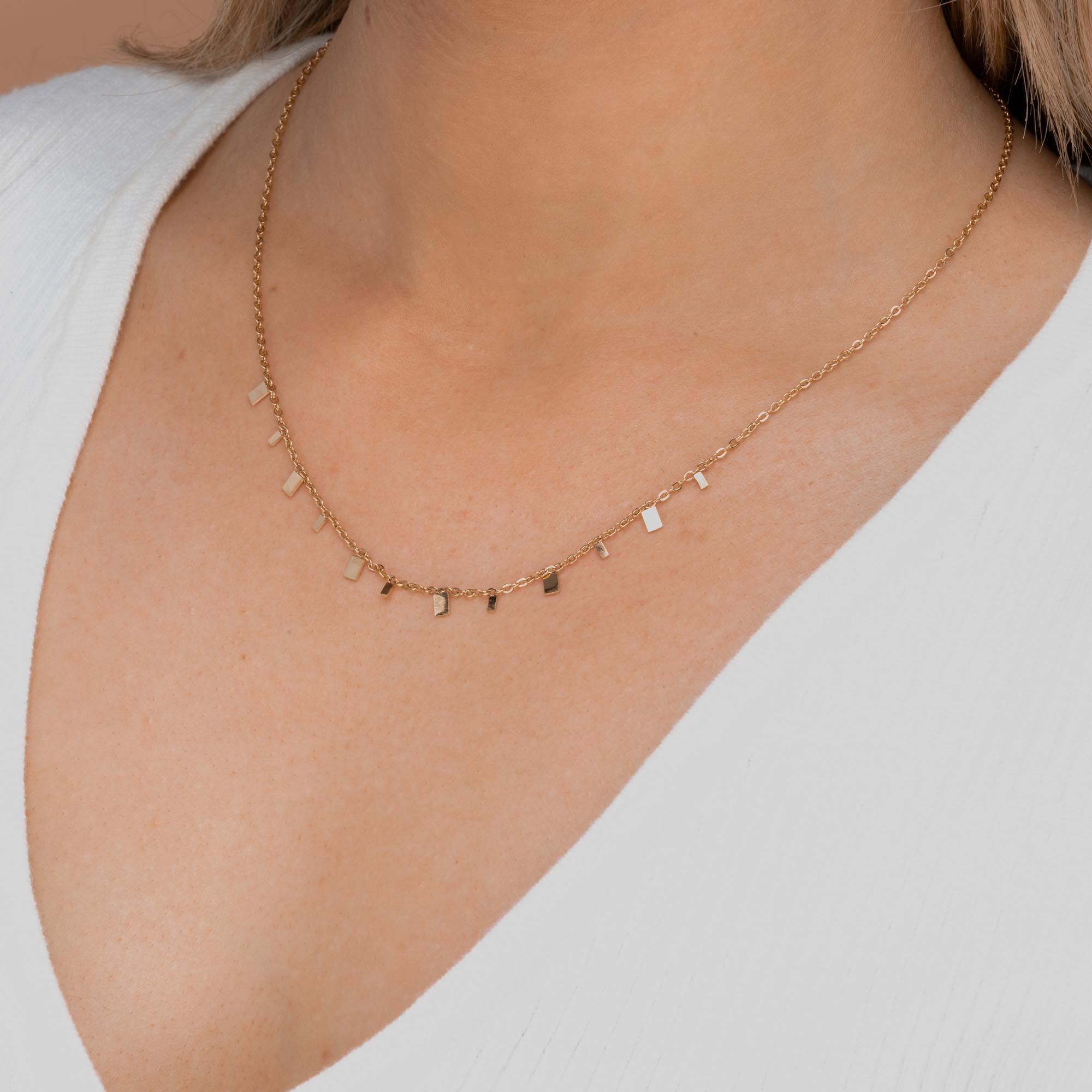 Square Layering Chain Necklace - Camile & Stone