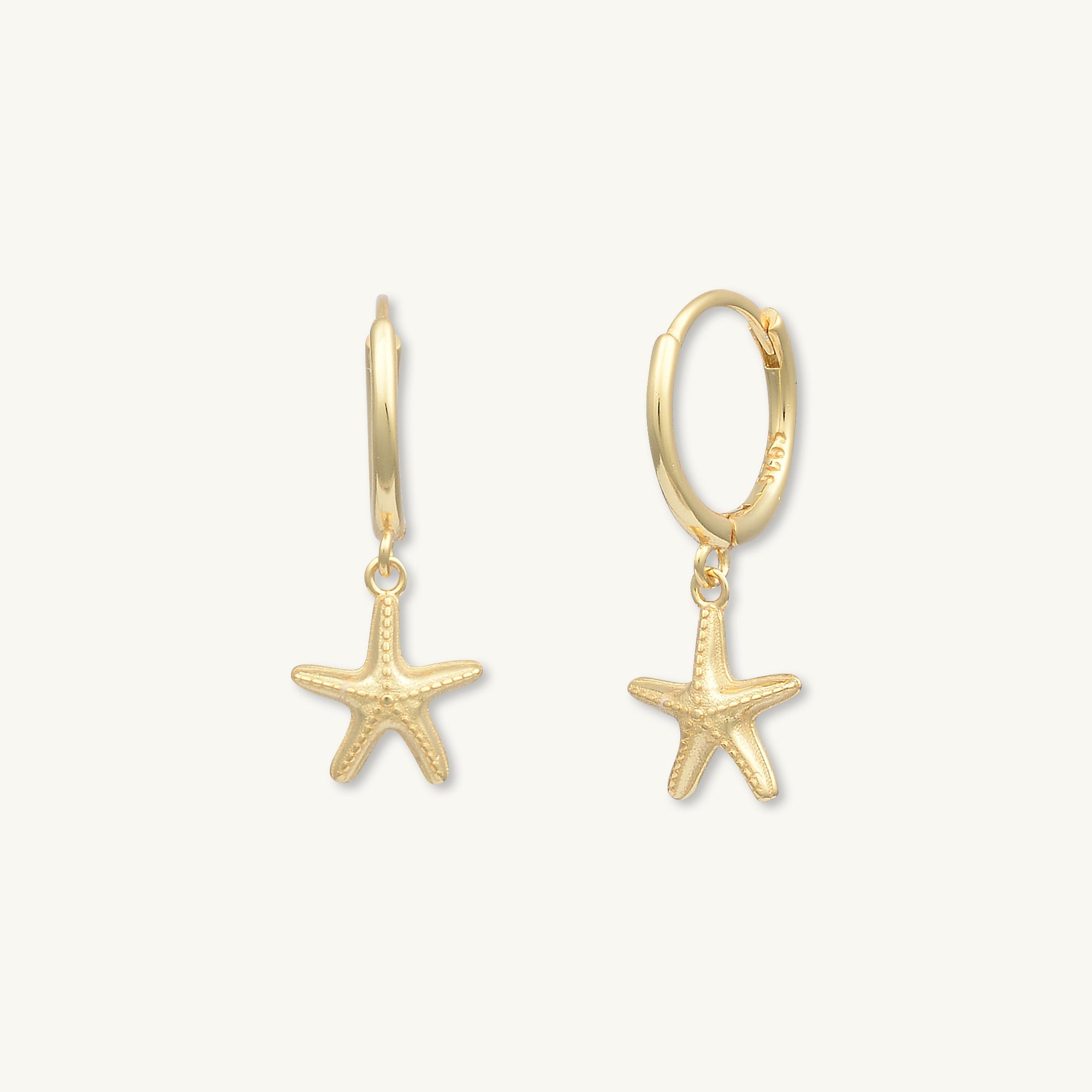 Starfish Hoop Huggie Earrings - Camile & Stone