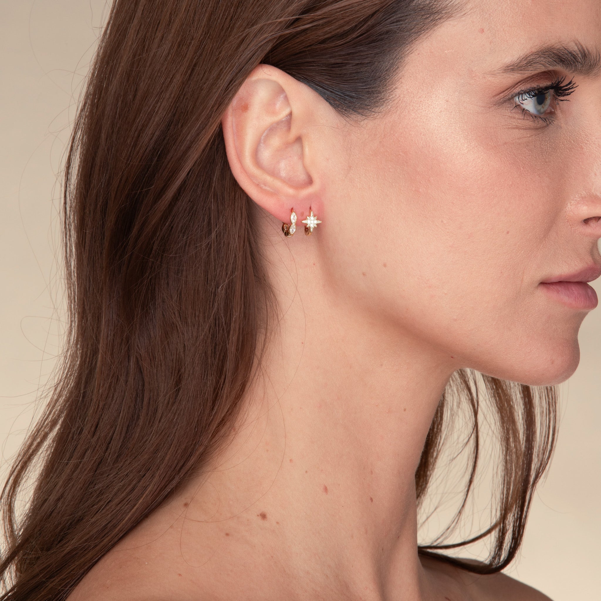 Starlight Celestial Huggie Earrings - Camile & Stone