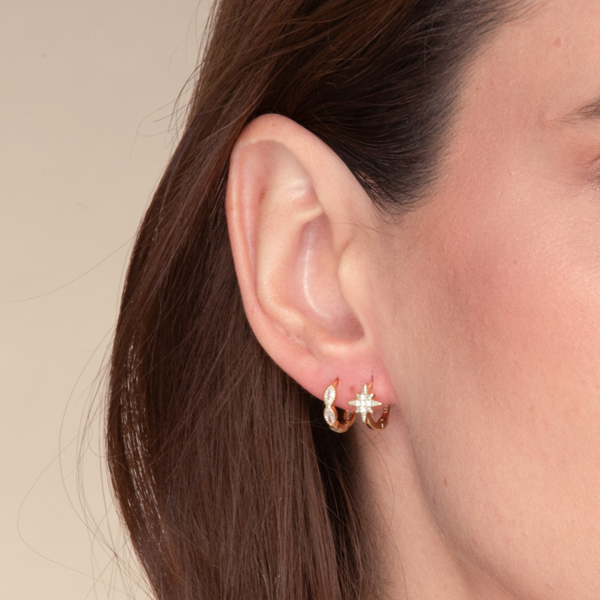 Starlight Celestial Huggie Earrings - Camile & Stone