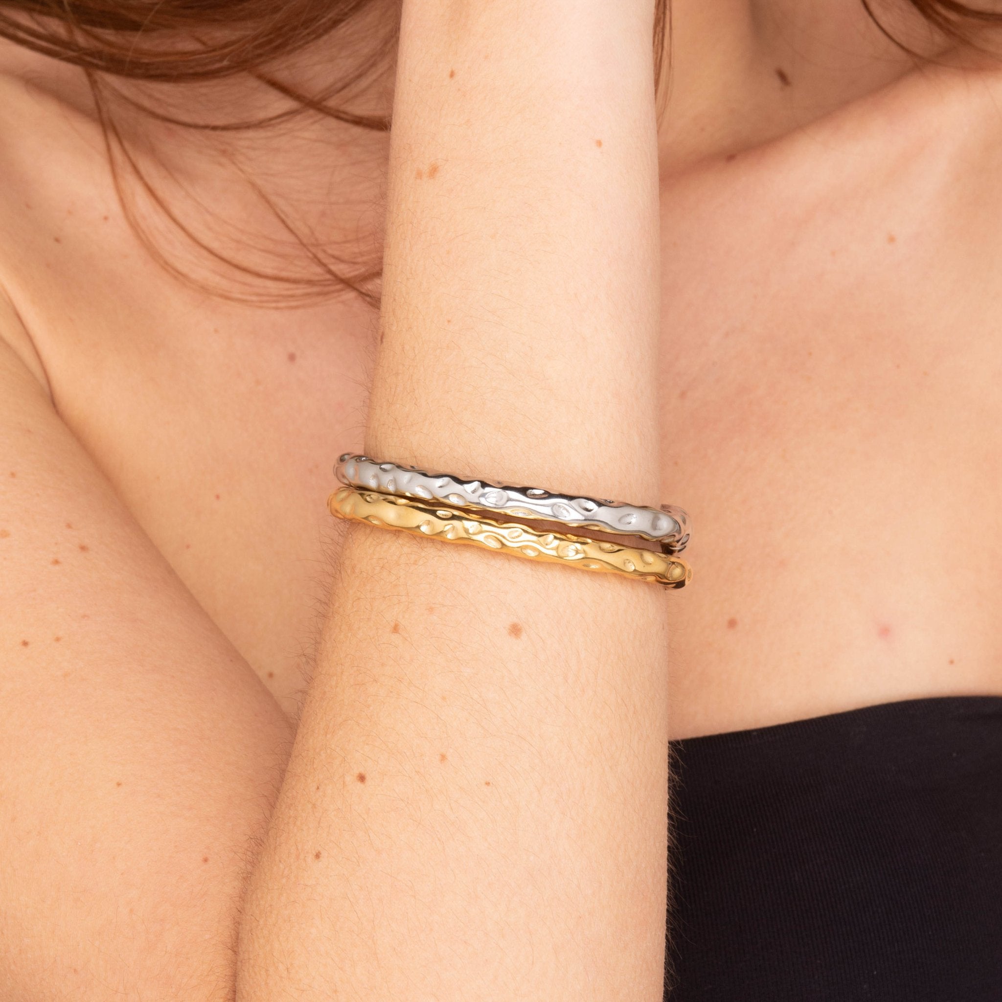 Statement Molten Cuff Bangle - Camile & Stone