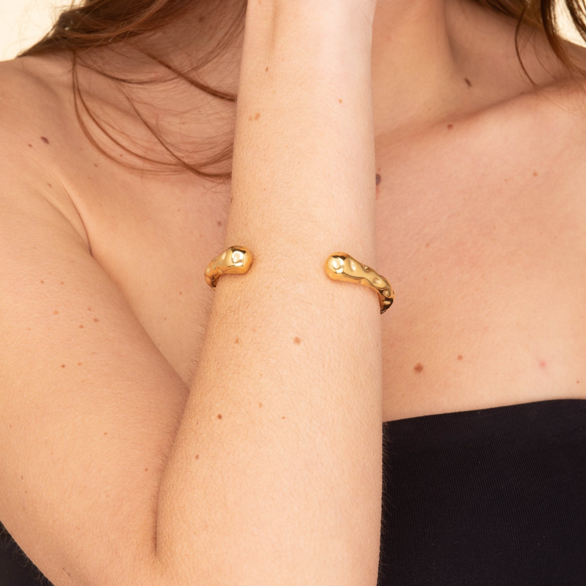 Statement Molten Cuff Bangle - Camile & Stone