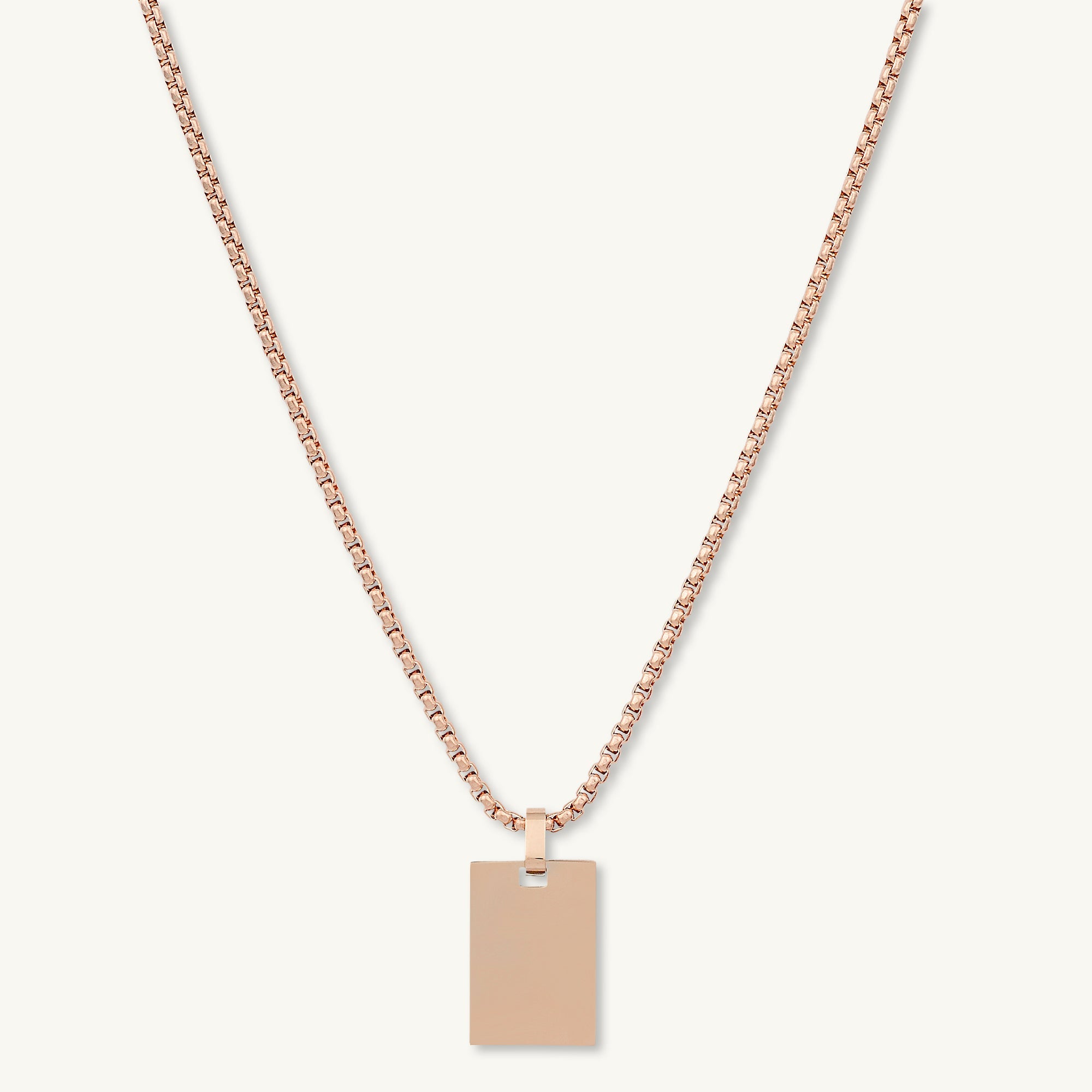 Statement Tag Engraved Personalised Necklace - Camile & Stone
