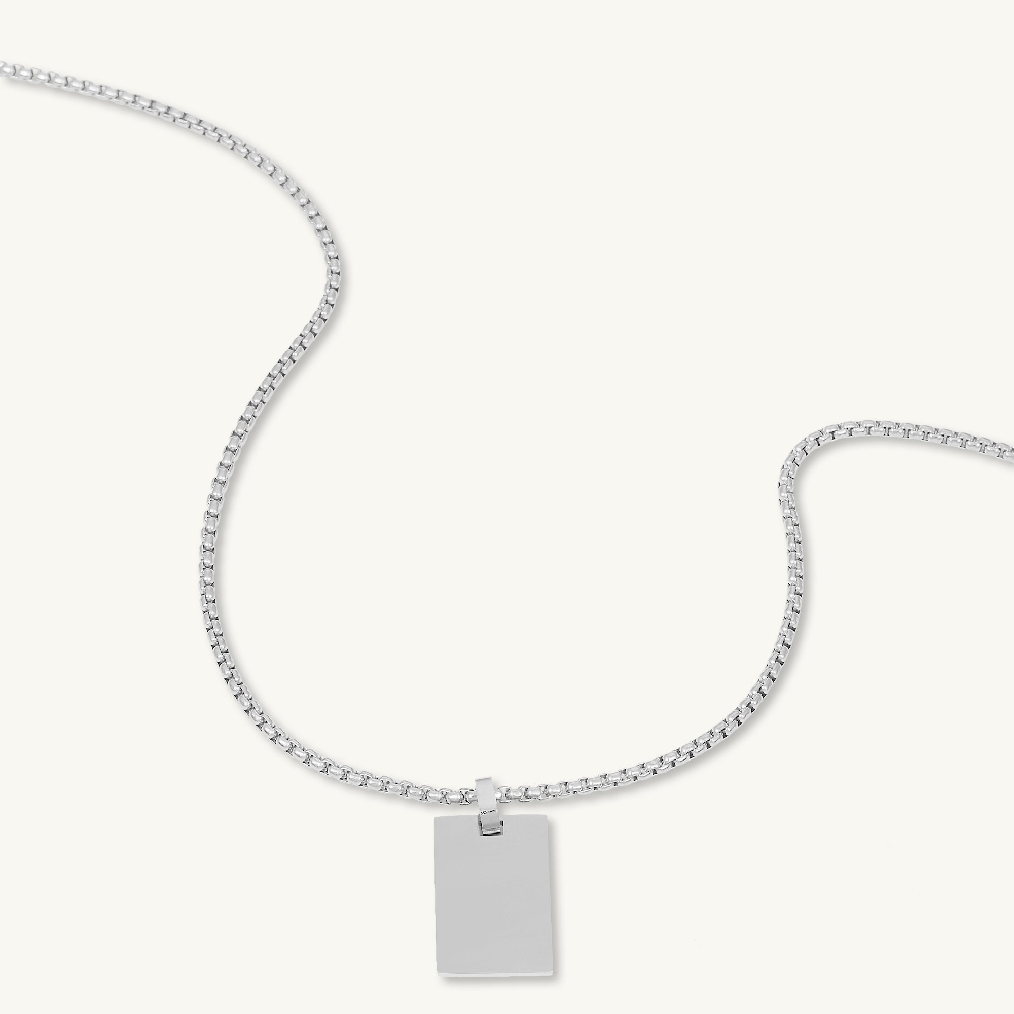 Statement Tag Engraved Personalised Necklace - Camile & Stone