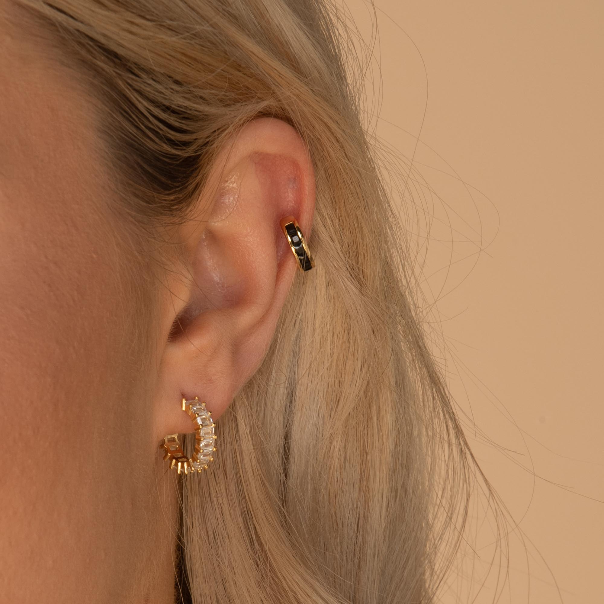 Statement Zirconia Huggie Hoop Earrings - Camile & Stone