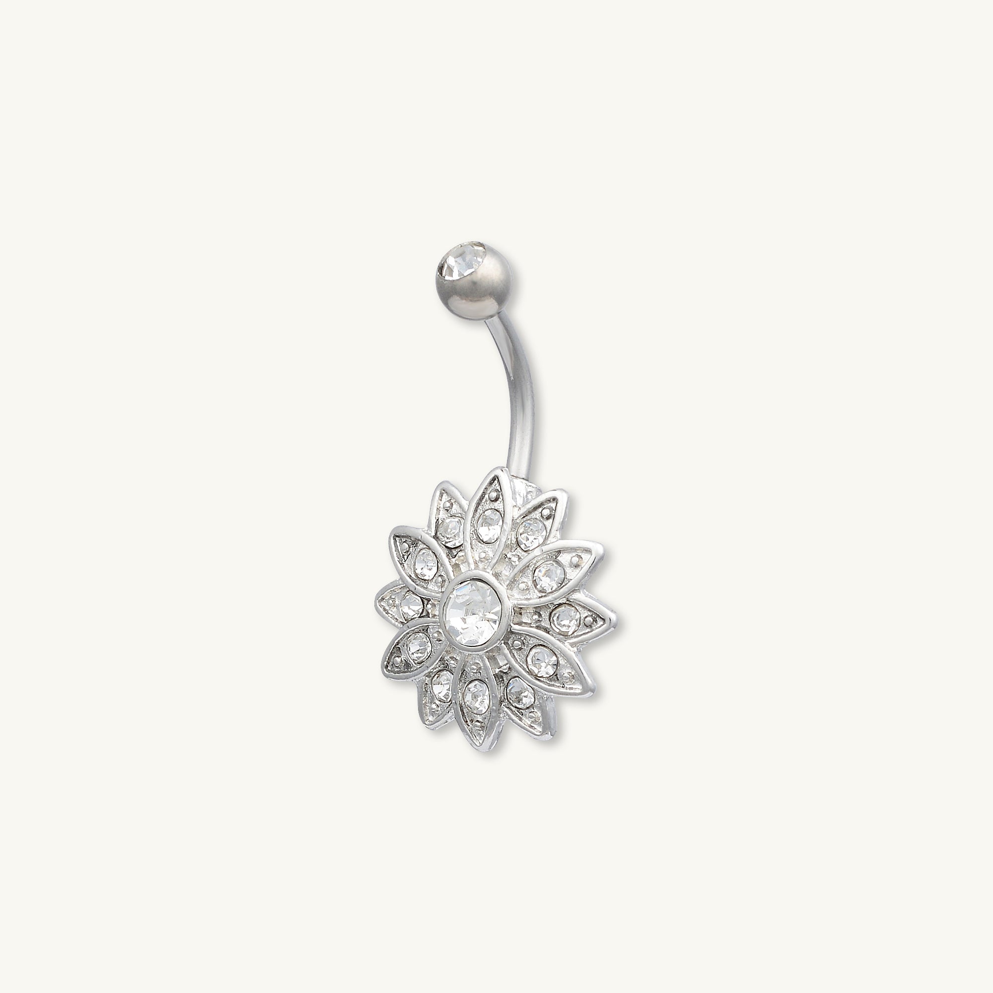 Sunflower Sapphire Titanium Belly Ring - Camile & Stone