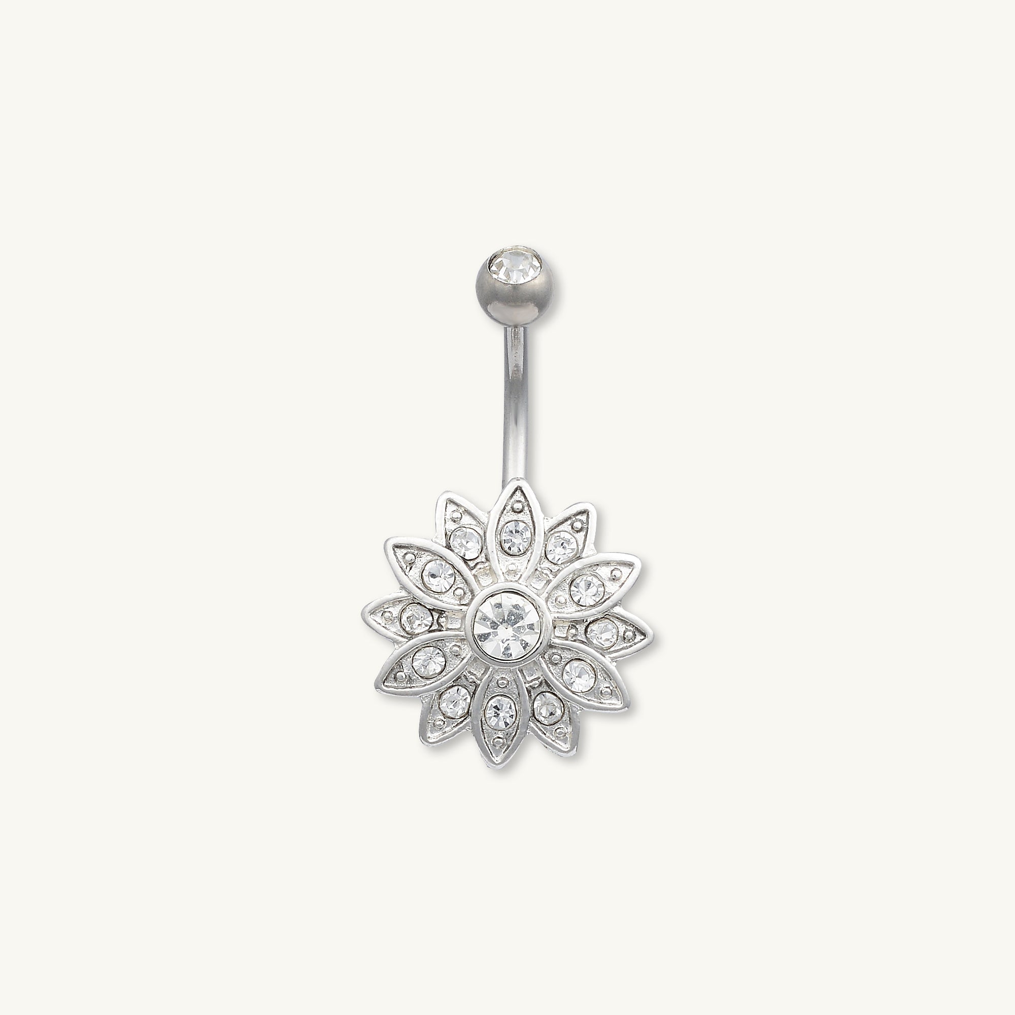Sunflower Sapphire Titanium Belly Ring - Camile & Stone