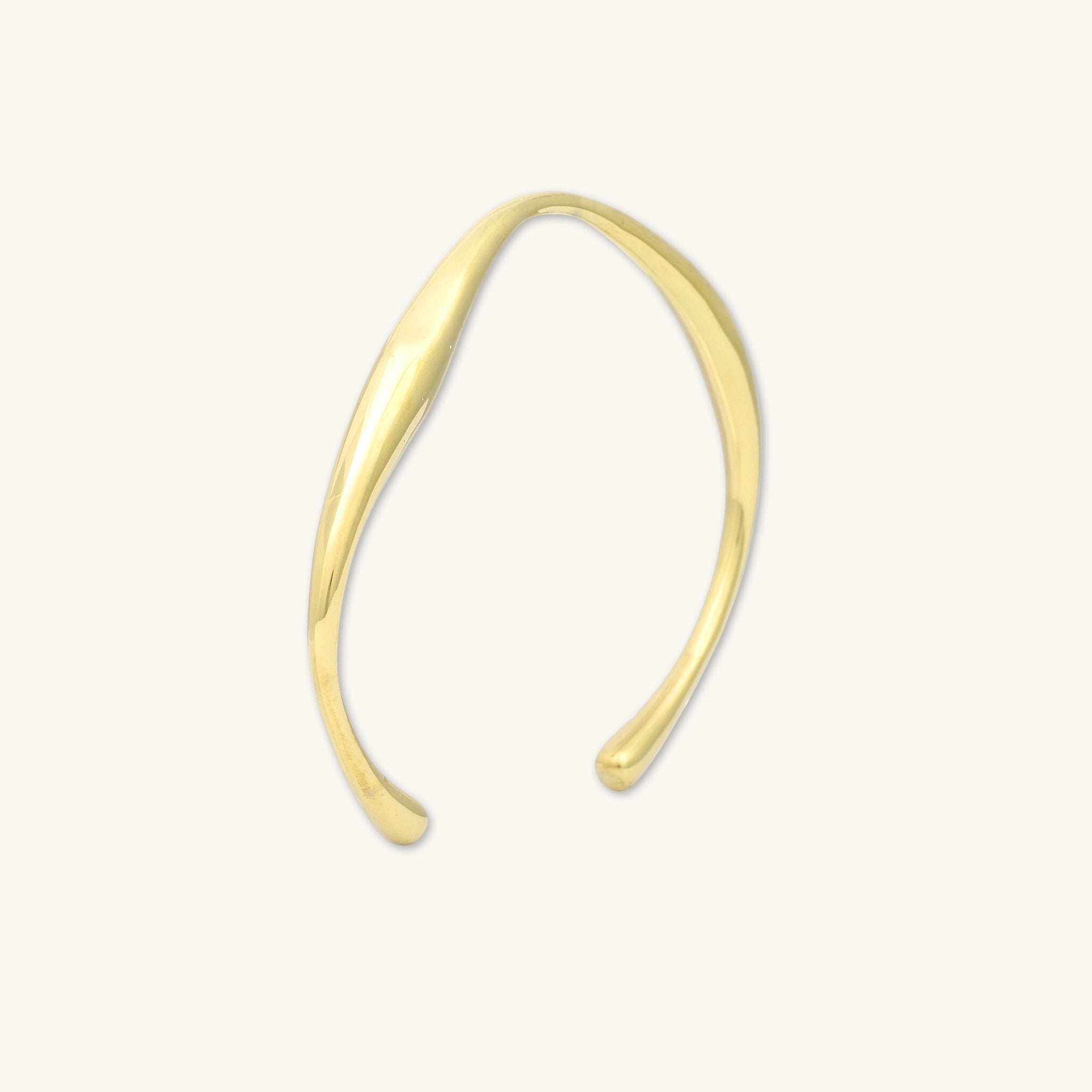 Swirl Open Cuff Bangle - Camile & Stone