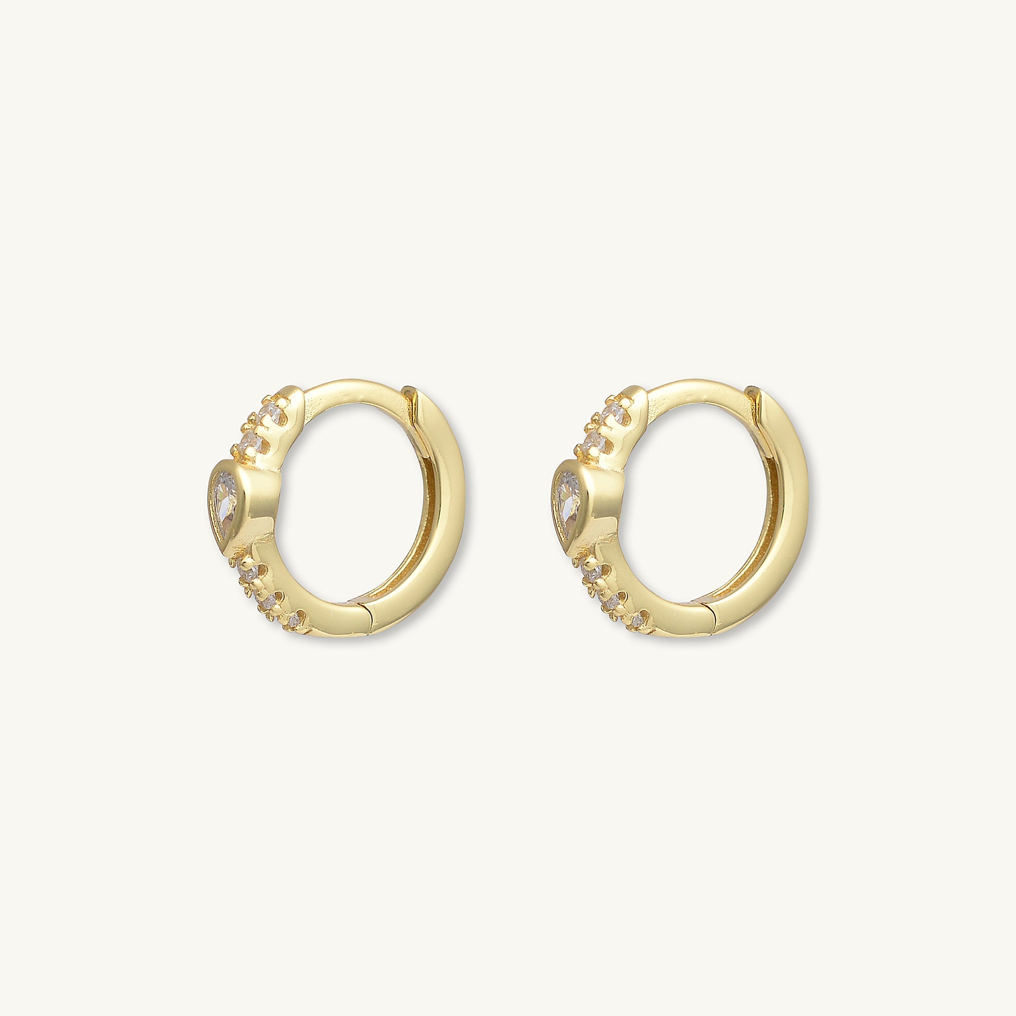 Teardrop Zirconia Huggie Earrings - Camile & Stone