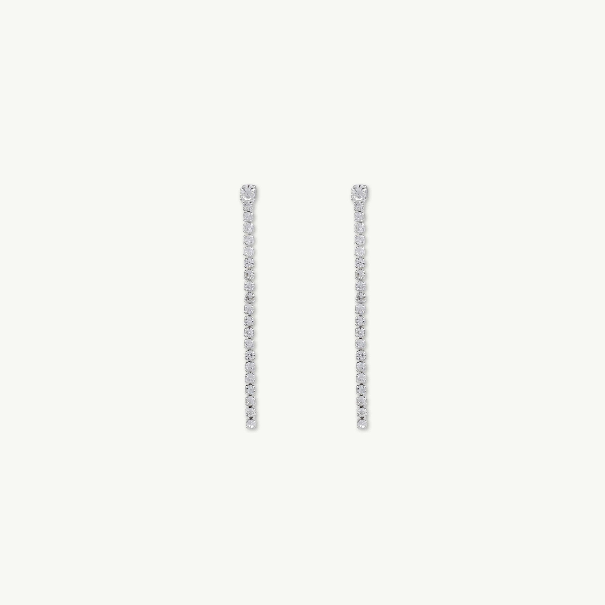 Tennis Sapphire Chain Stud Earrings - Camile & Stone