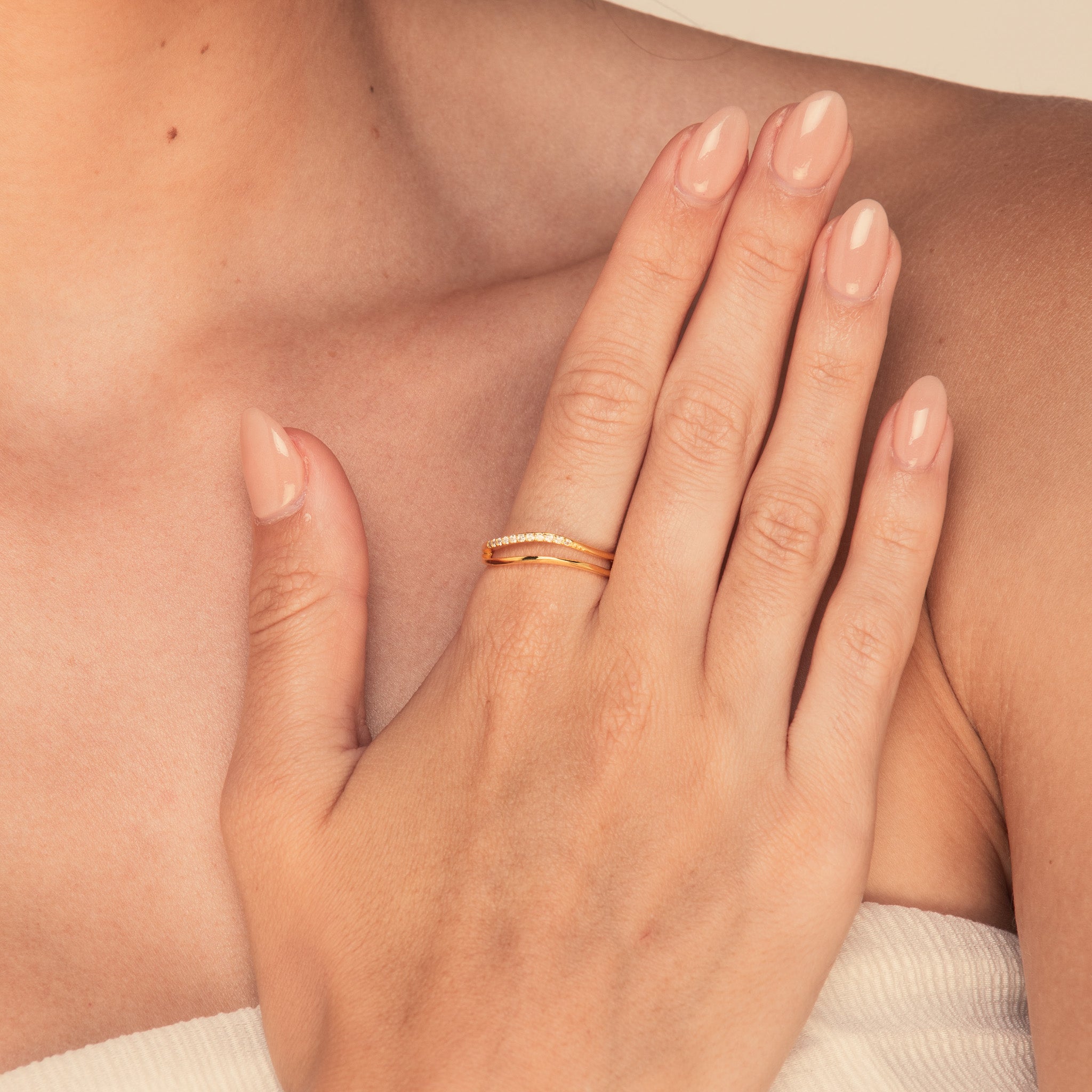 The Double Wave Sapphire Ring - Camile & Stone