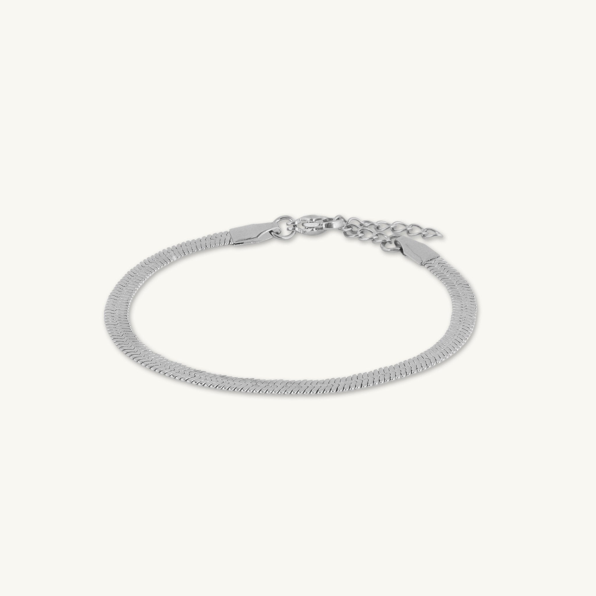 Thick Herringbone Snake Chain Bracelet - Camile & Stone