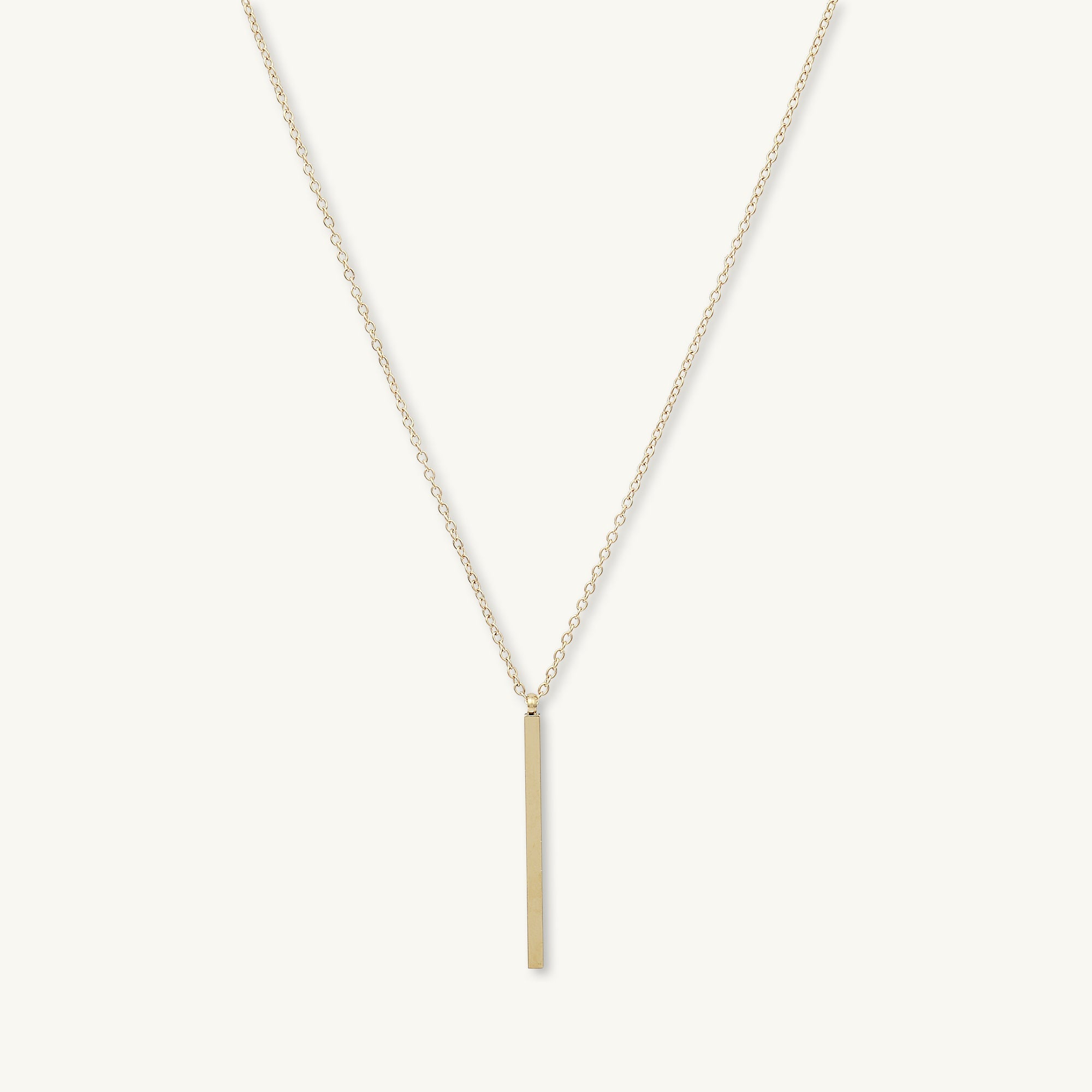 Thin Bar Drop Necklace - Camile & Stone