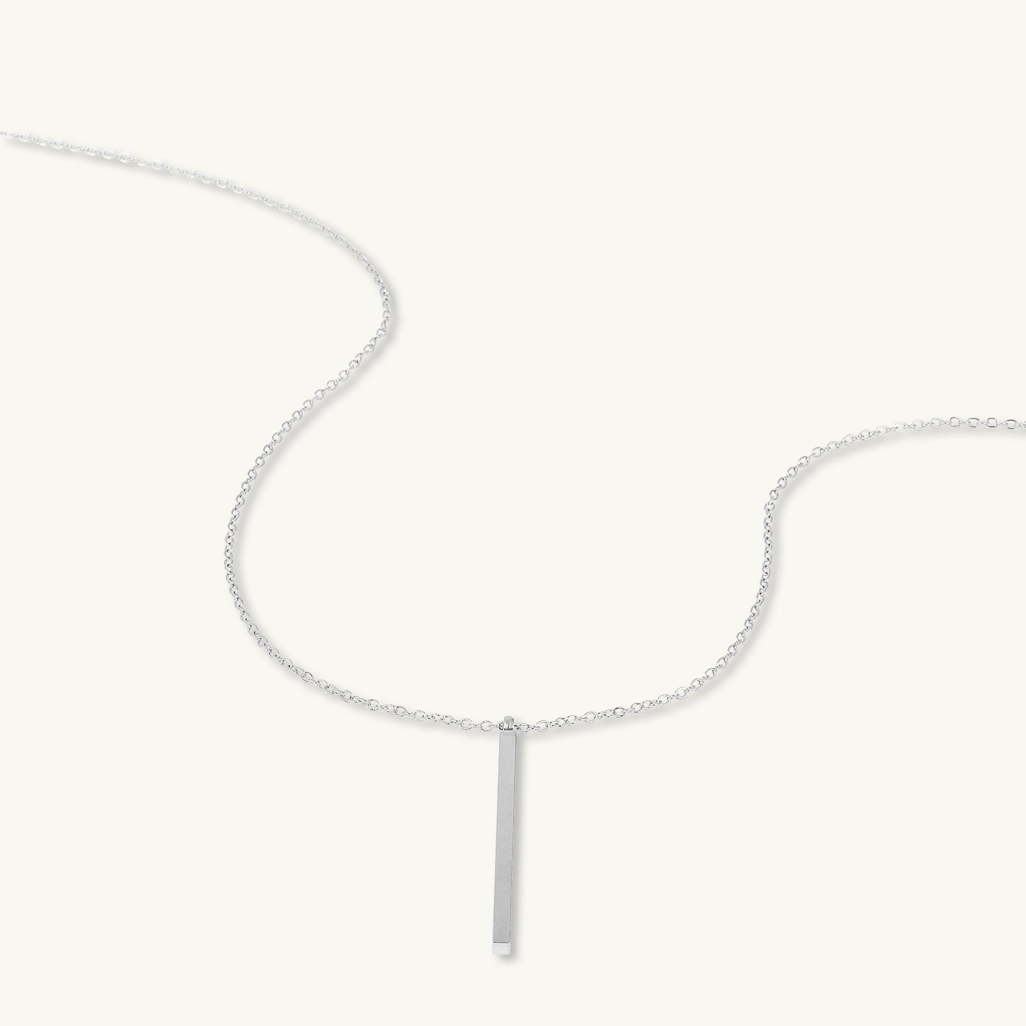 Thin Bar Drop Necklace - Camile & Stone