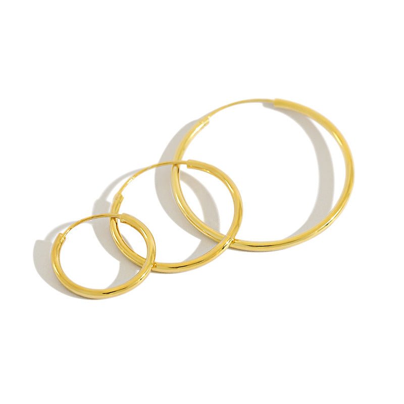 Thin Basic Medium Hoops - Camile & Stone