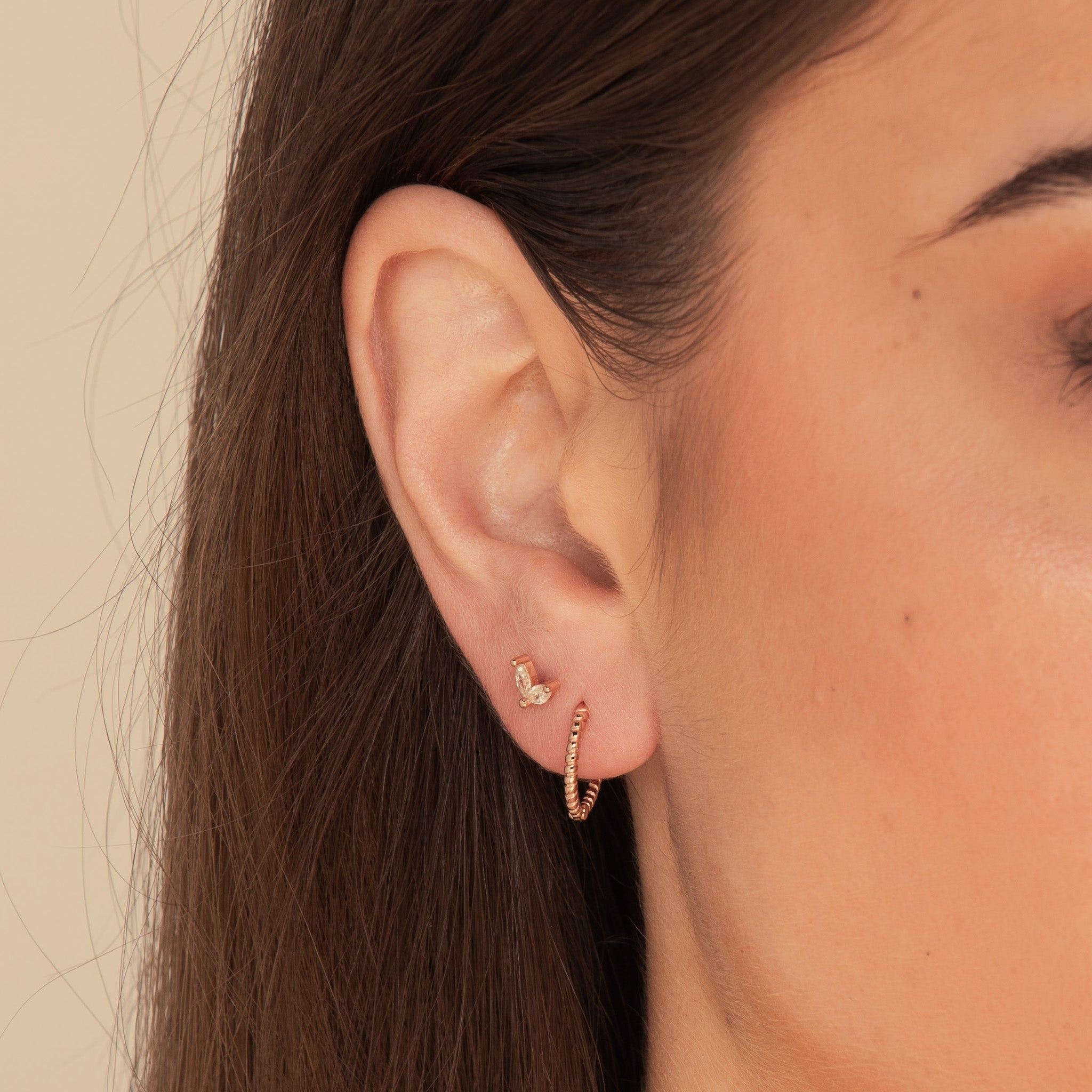 Thin Croissant Hoop Earrings - Camile & Stone