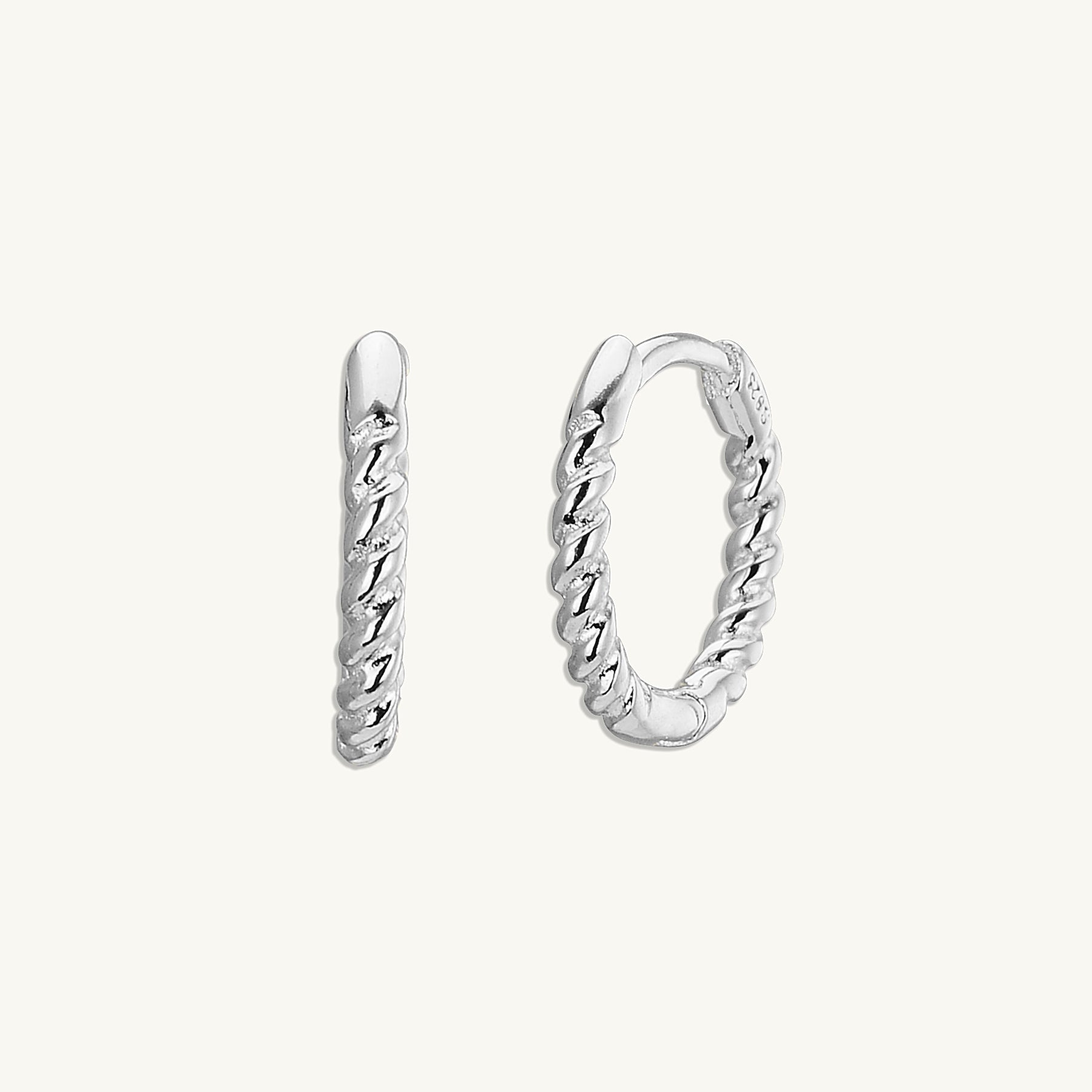 Thin Croissant Hoop Earrings - Camile & Stone