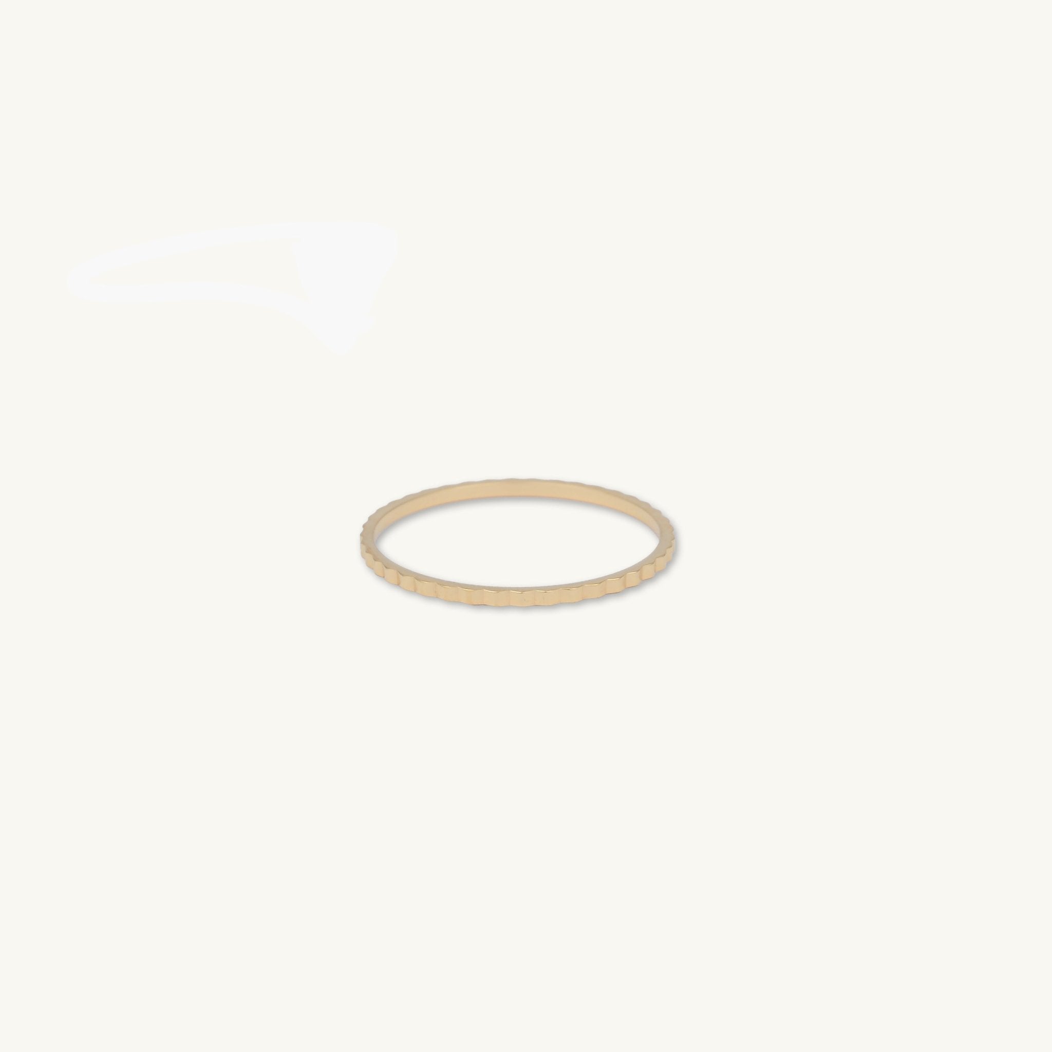 Thin Ridge Stacker Ring - Camile & Stone