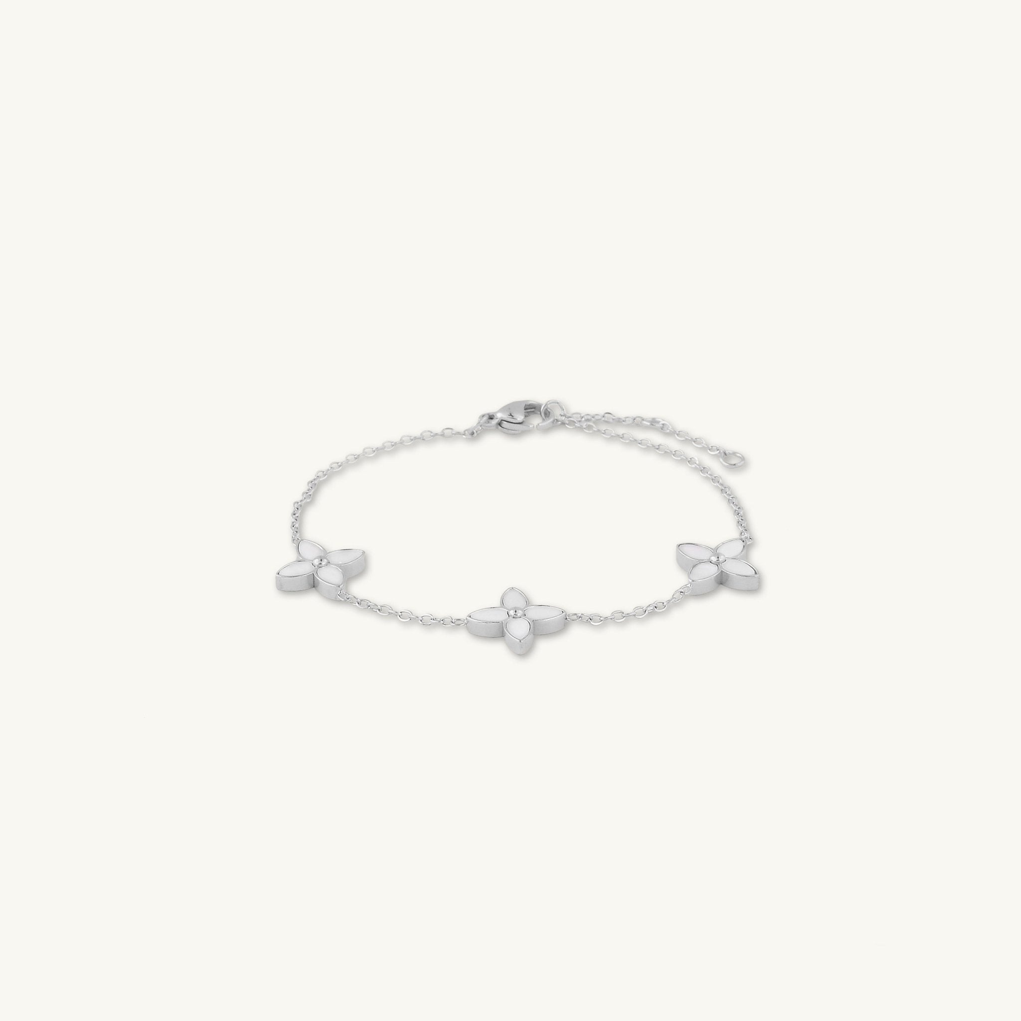 Trio Clover Marquise MOP Bracelet - Camile & Stone