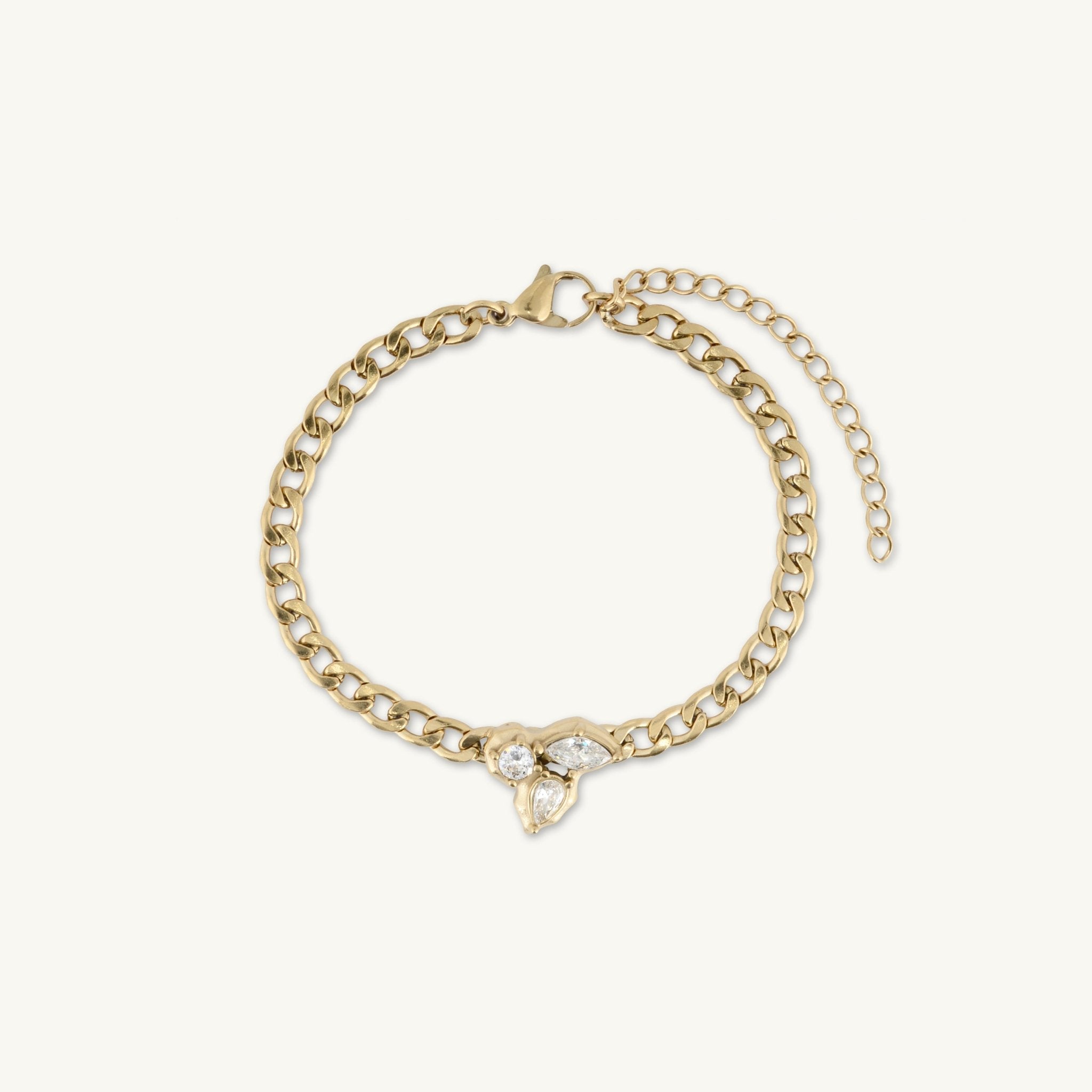 Trio Cluster Cuban Statement Bracelet - Camile & Stone
