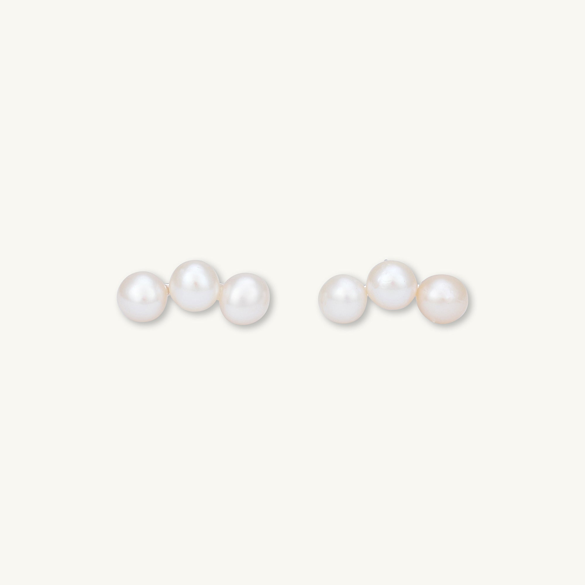 Trio Pearl Stud Earrings - Camile & Stone