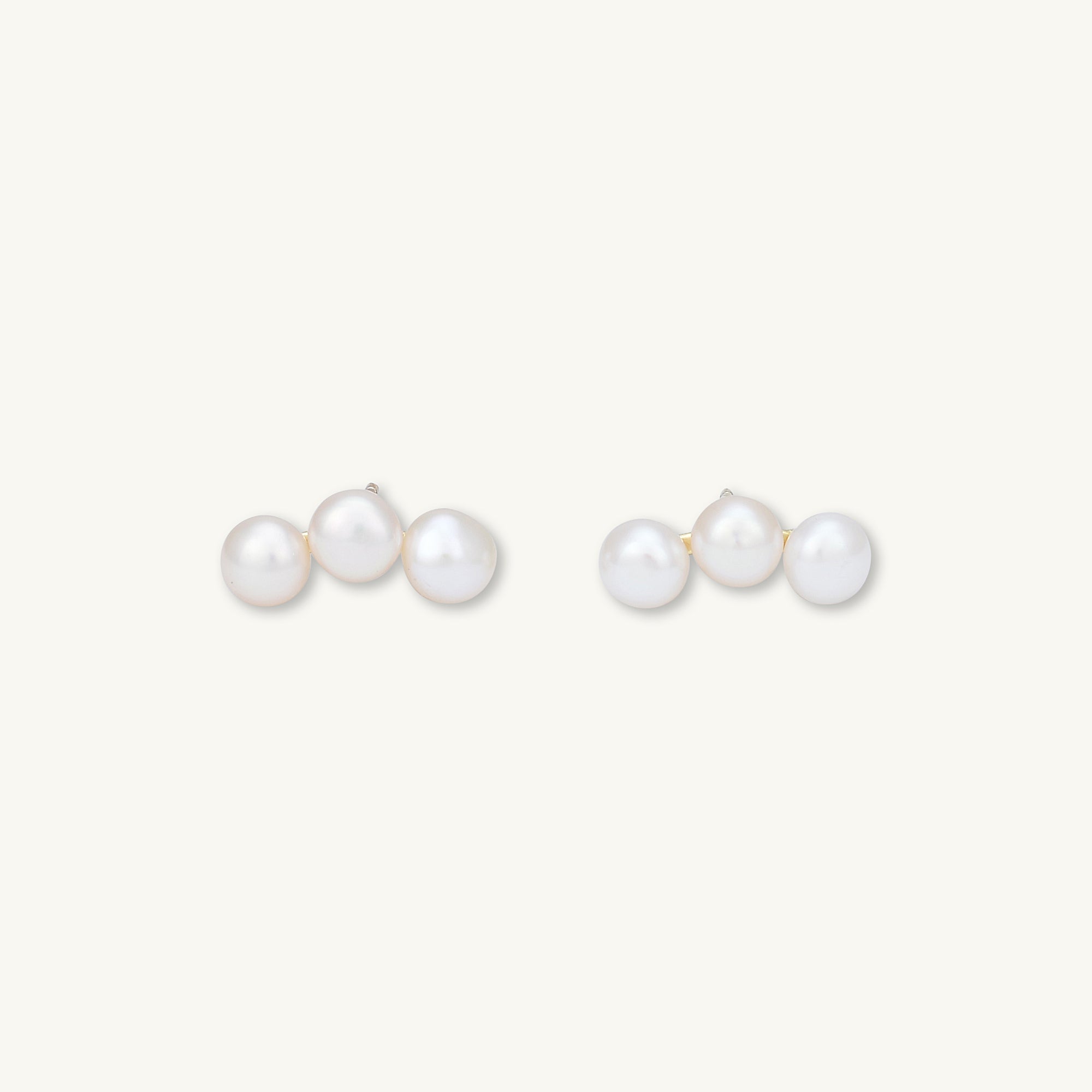 Trio Pearl Stud Earrings - Camile & Stone