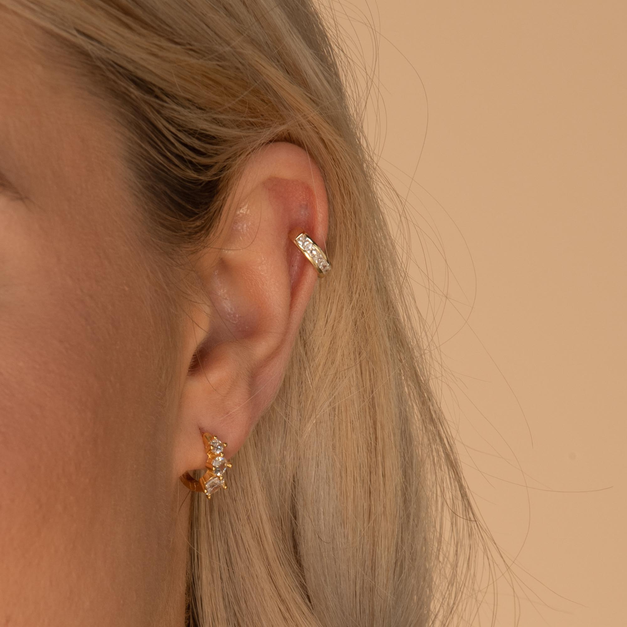 Trio Sapphire Huggie Earrings - Camile & Stone