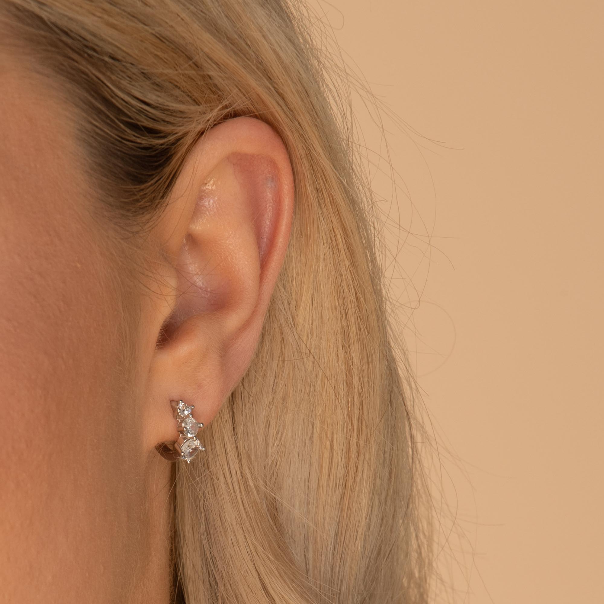 Trio Sapphire Huggie Earrings - Camile & Stone