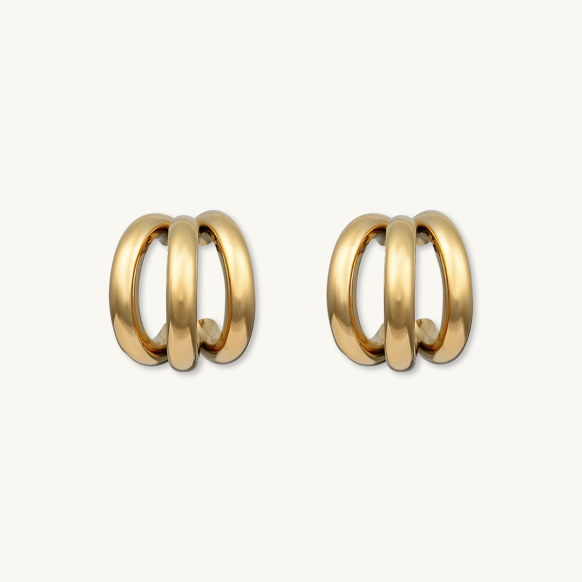 Triple Statement Huggie Earrings - Camile & Stone