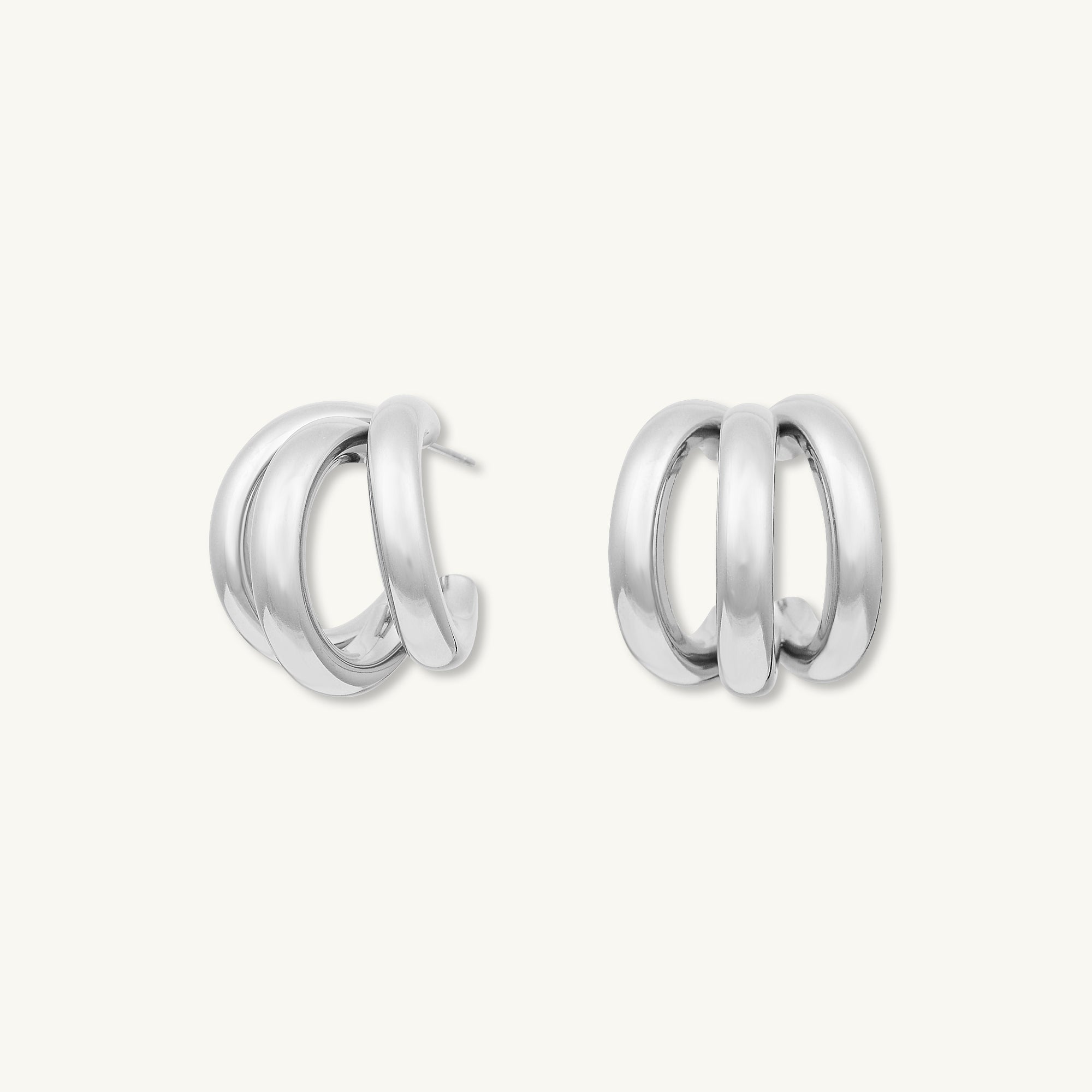 Triple Statement Huggie Earrings - Camile & Stone