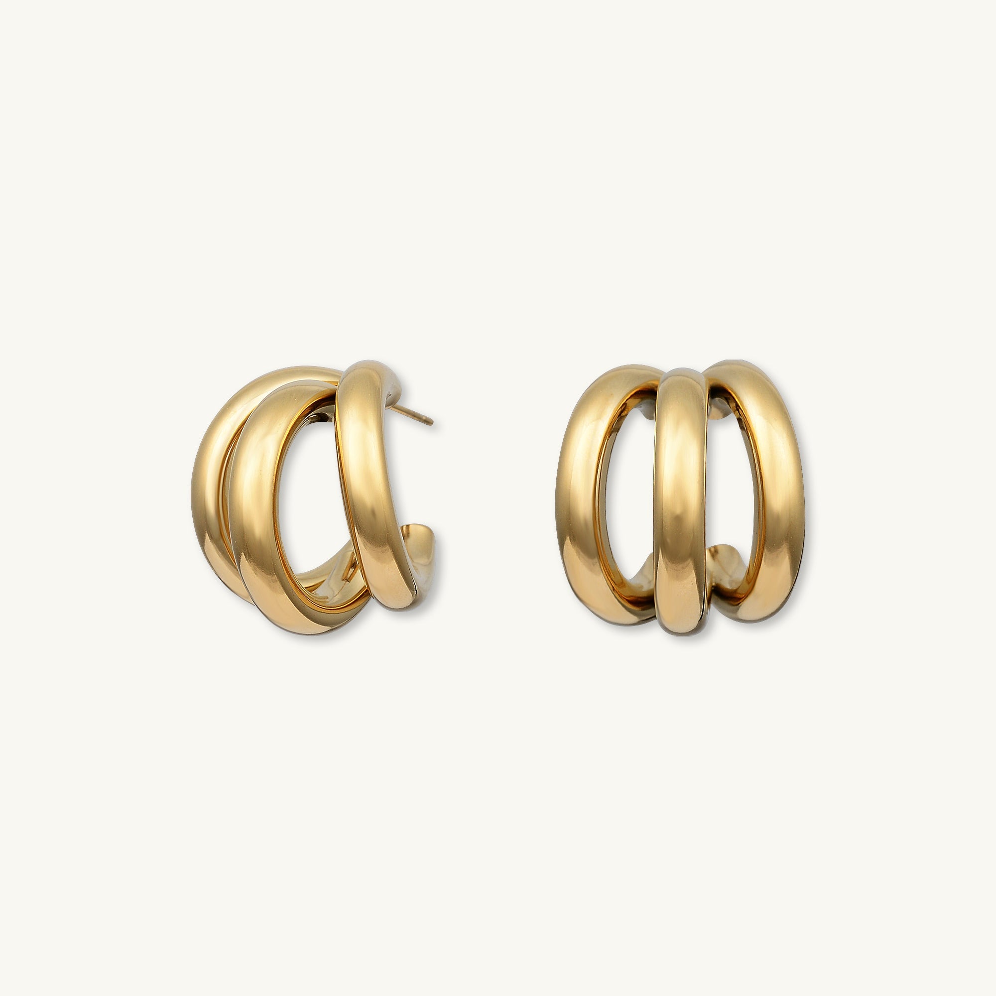 Triple Statement Huggie Earrings - Camile & Stone
