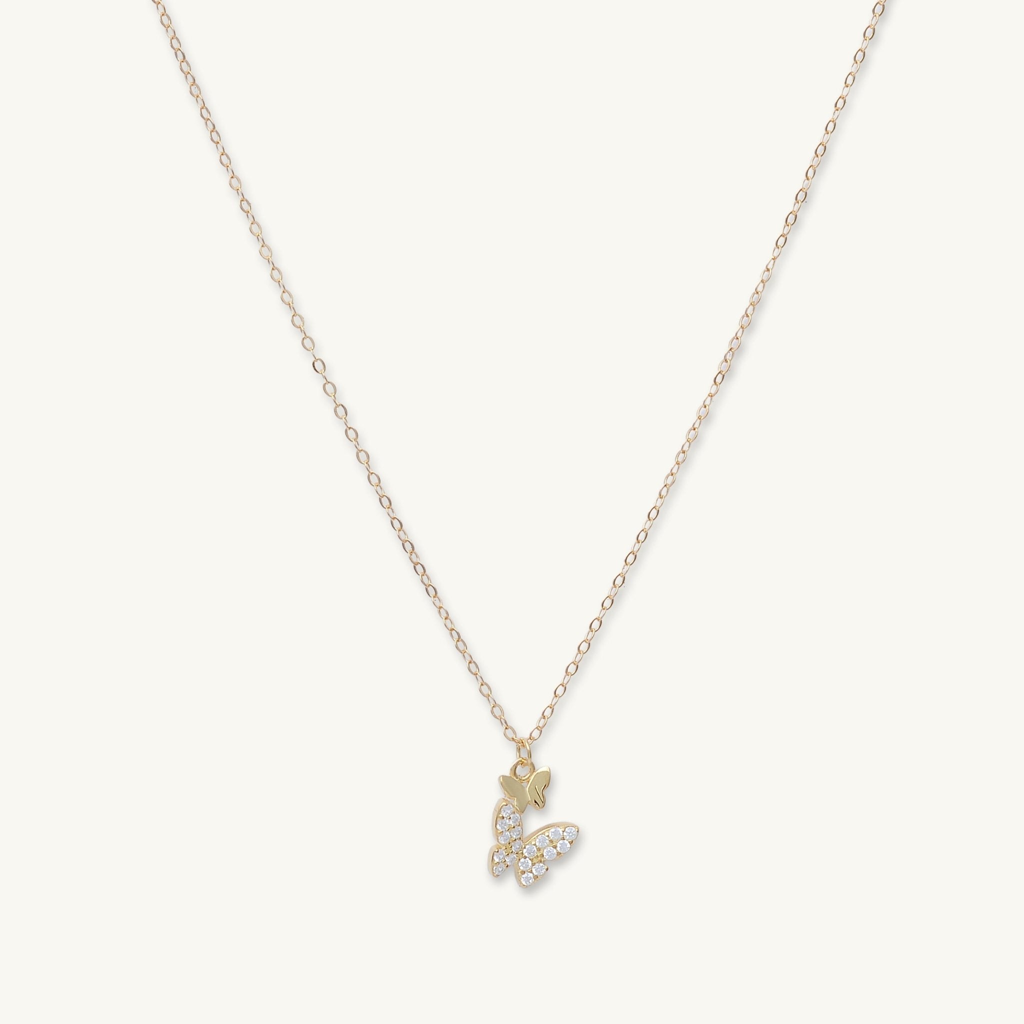 Twin Butterfly Sapphire Necklace - Camile & Stone