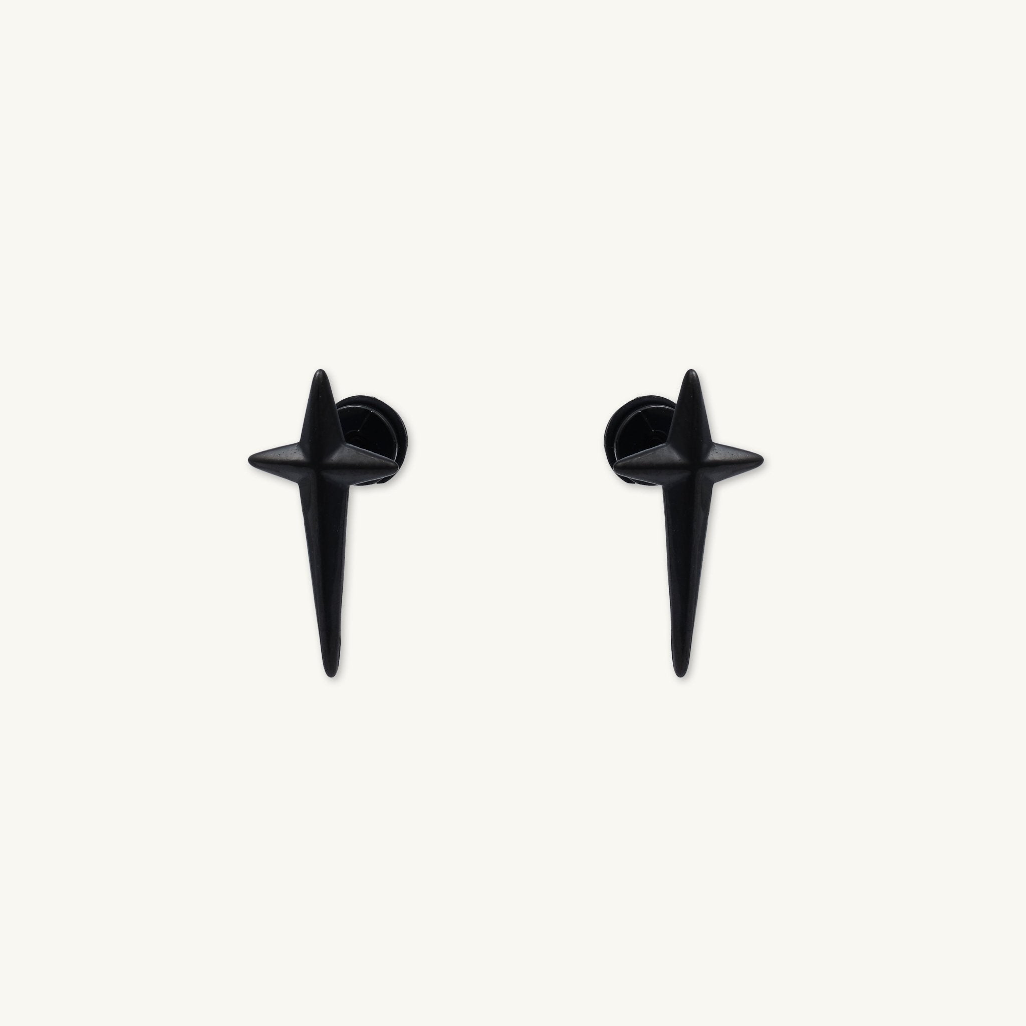 Unisex Long Cross Stud Earrings - Camile & Stone
