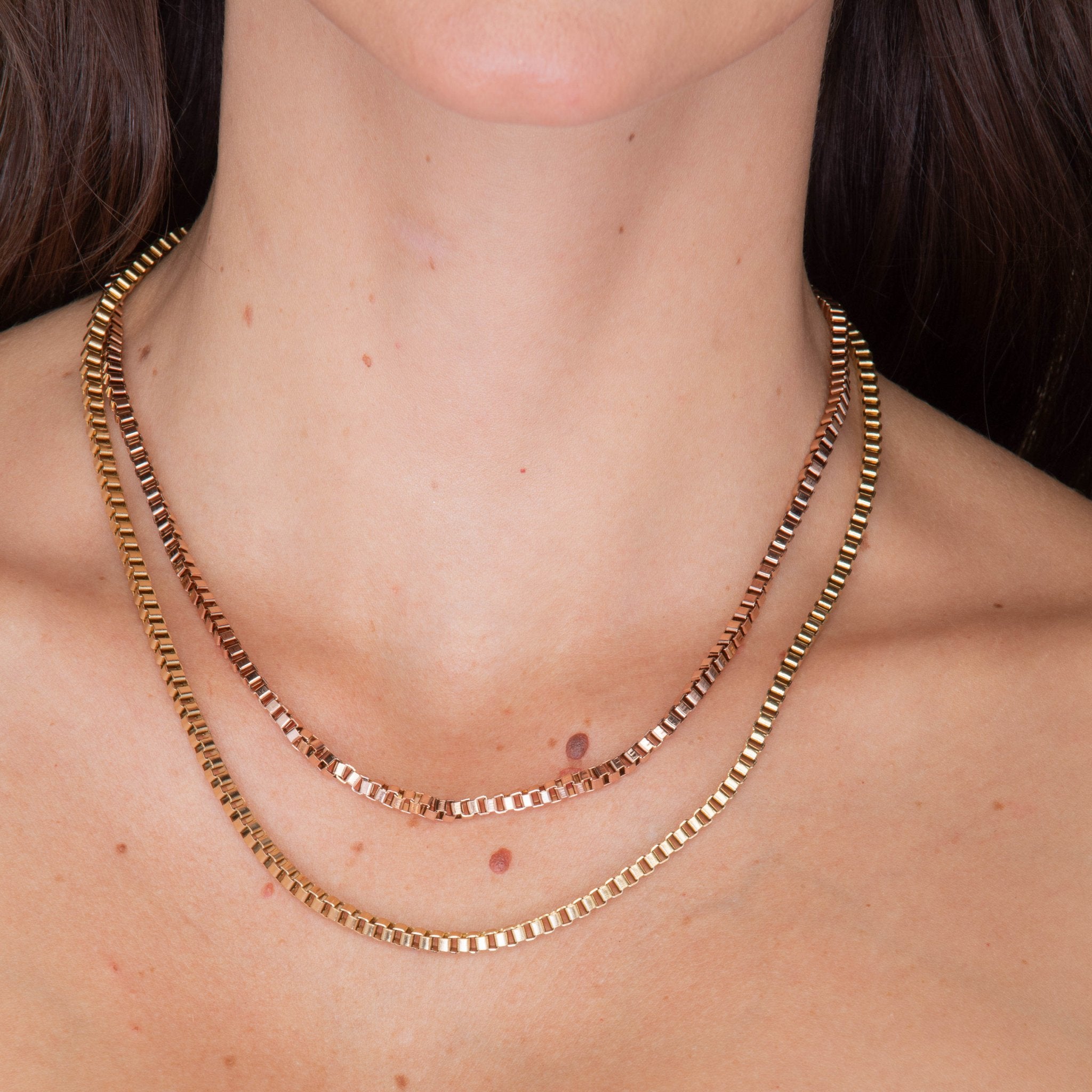 Unisex Thick Box Chain Necklace - Camile & Stone