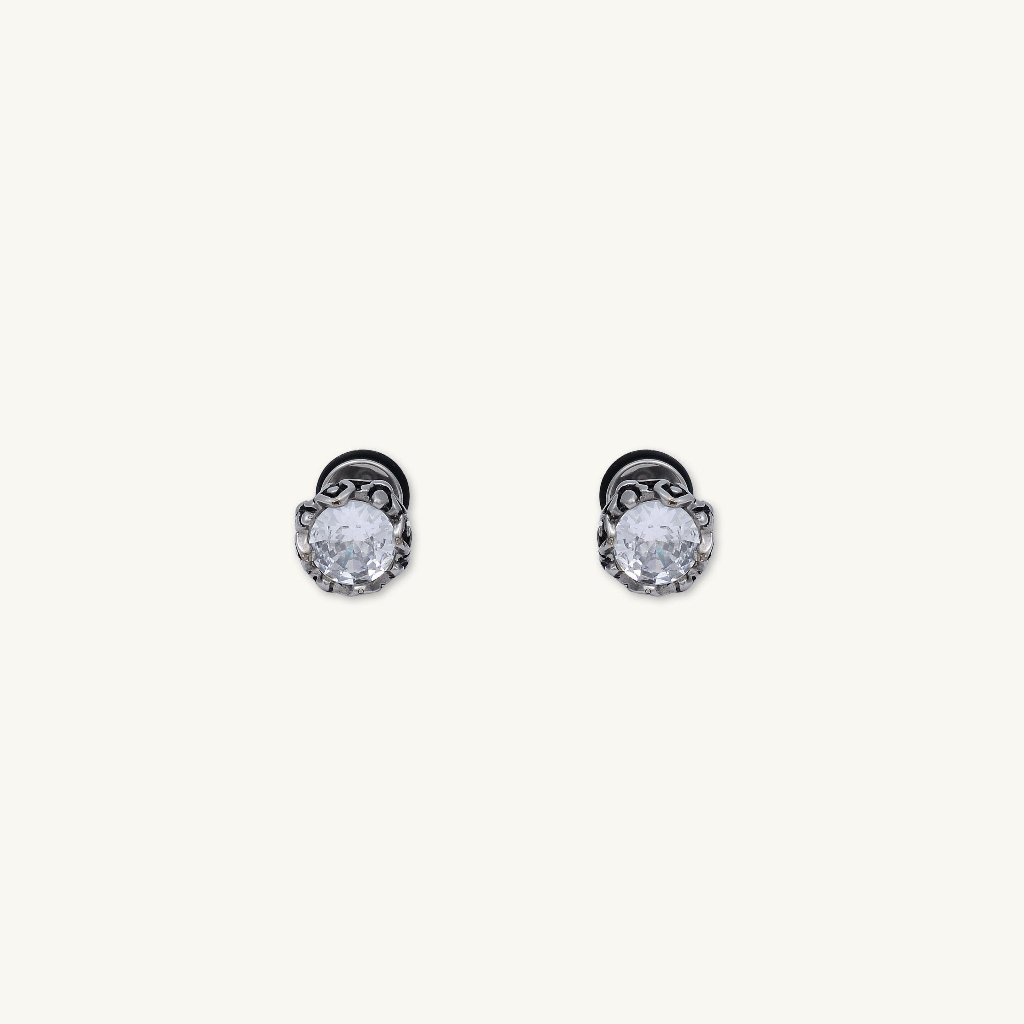 Unisex Zirconia Gothic Stud Earrings - Camile & Stone