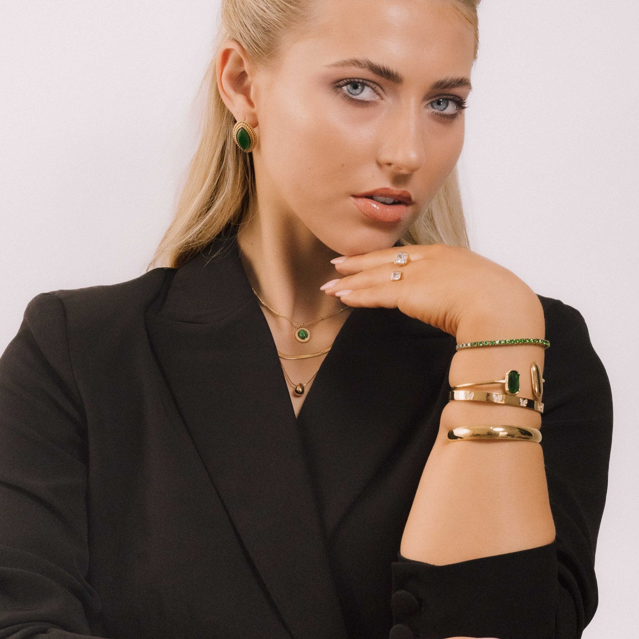 Verde Duo Square Ring - Camile & Stone