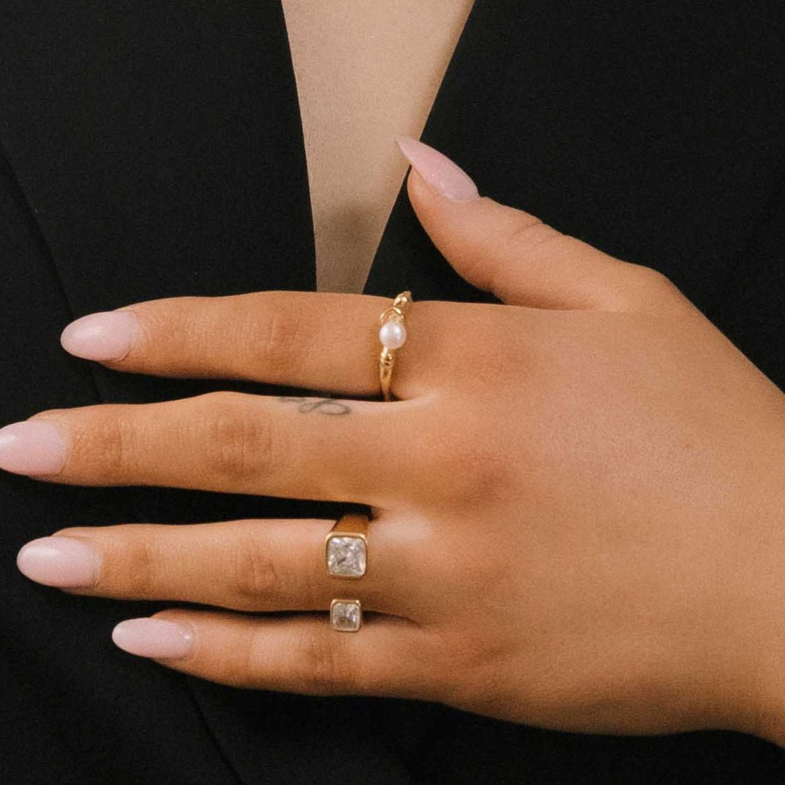 Verde Duo Square Ring - Camile & Stone