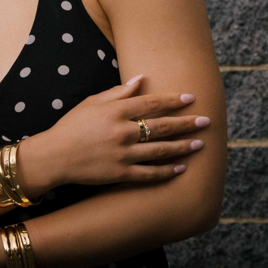 Vesa Cuban Marquise Eye Ring - Camile & Stone