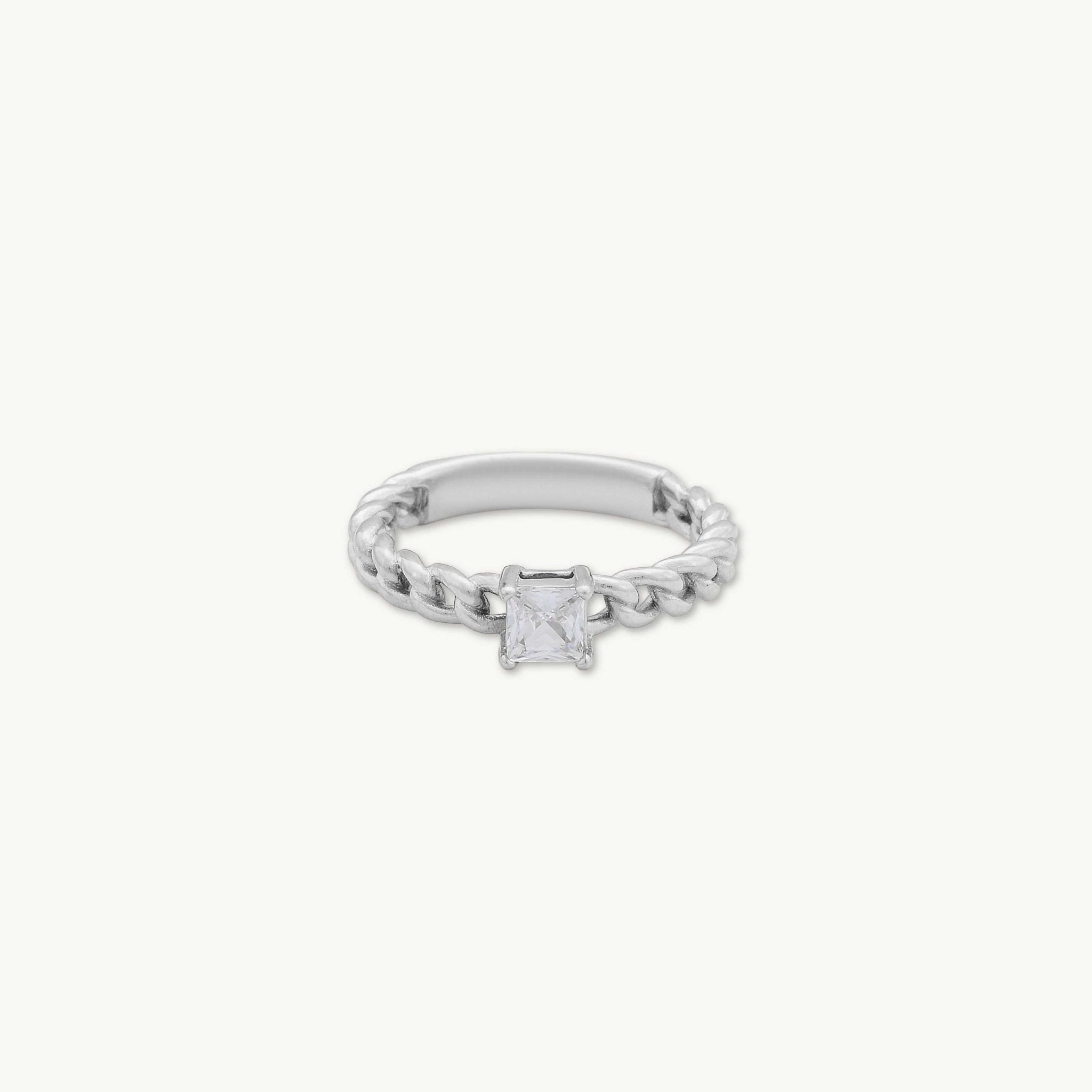Vesa Cuban Square Ring - Camile & Stone