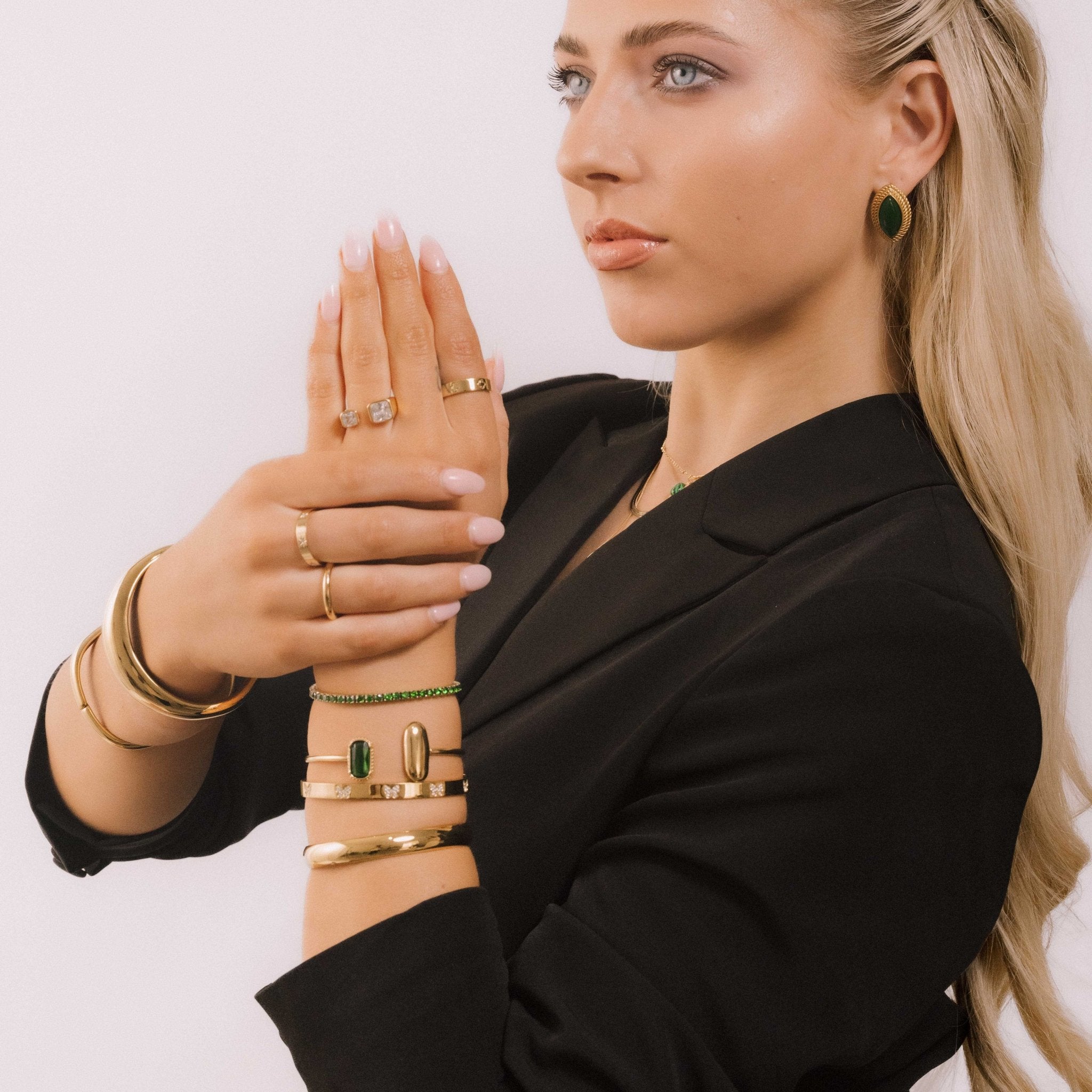 Vina Classic Open Cuff Bangle - Camile & Stone