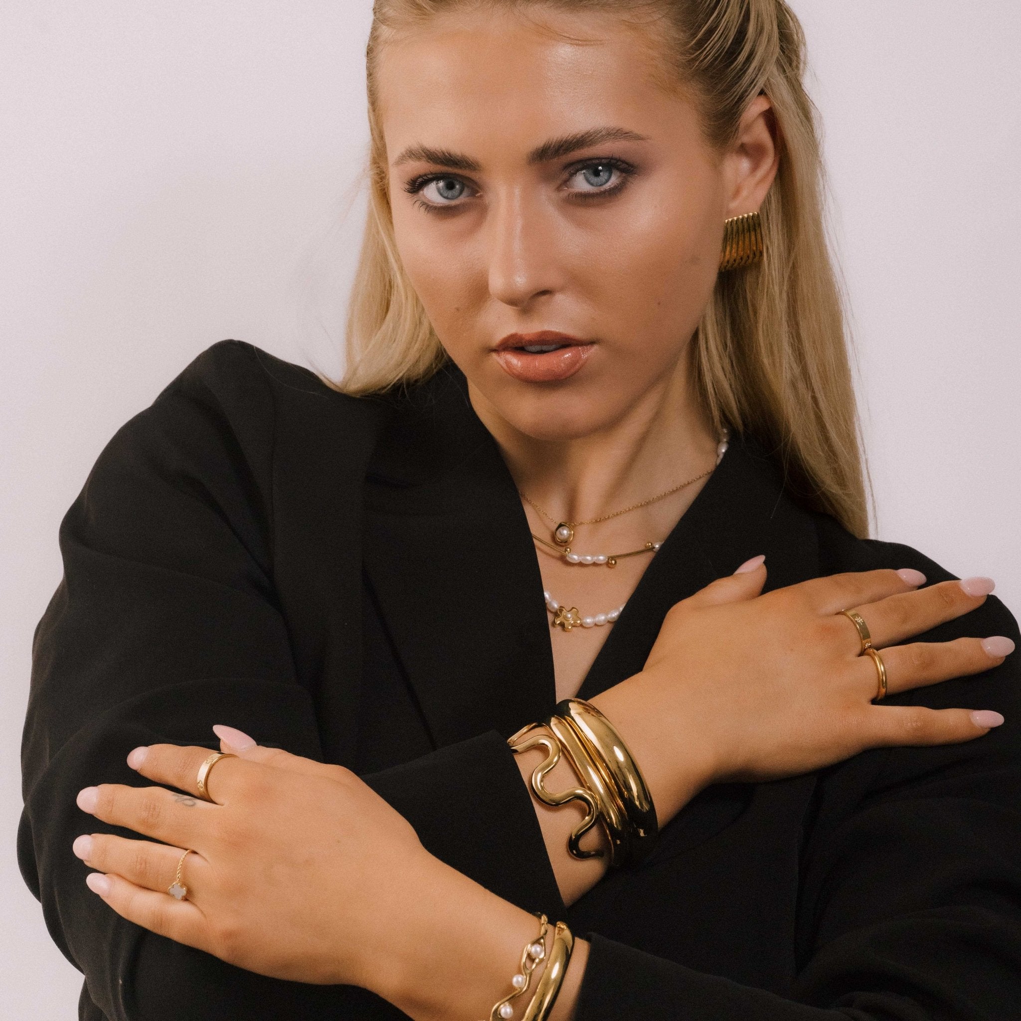 Vina Classic Open Cuff Bangle - Camile & Stone